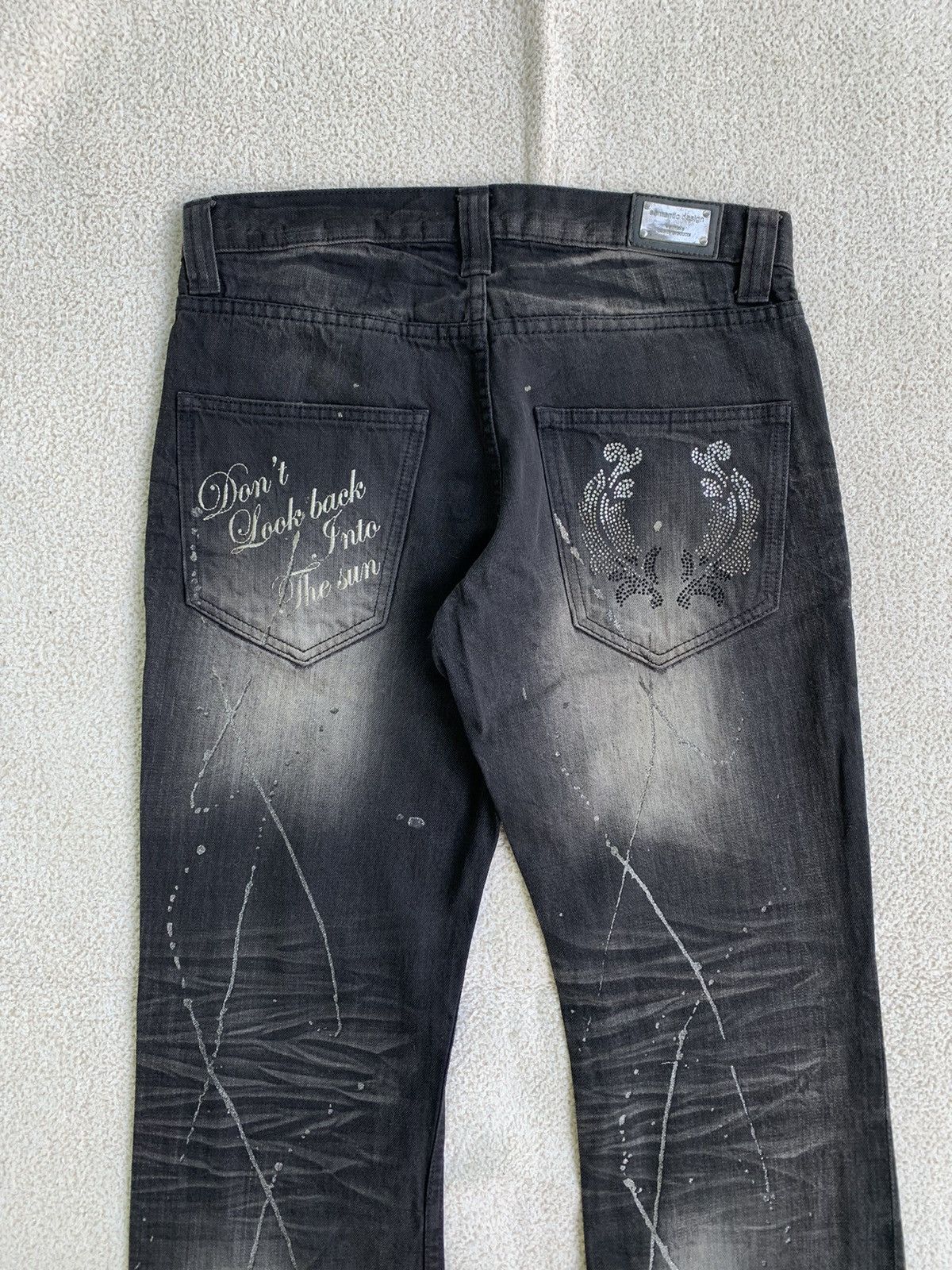 semanticdesign Vtg 00s Semantic Design bootcut jeans Black Fadded Size US 30 / EU 46 - 4 Thumbnail