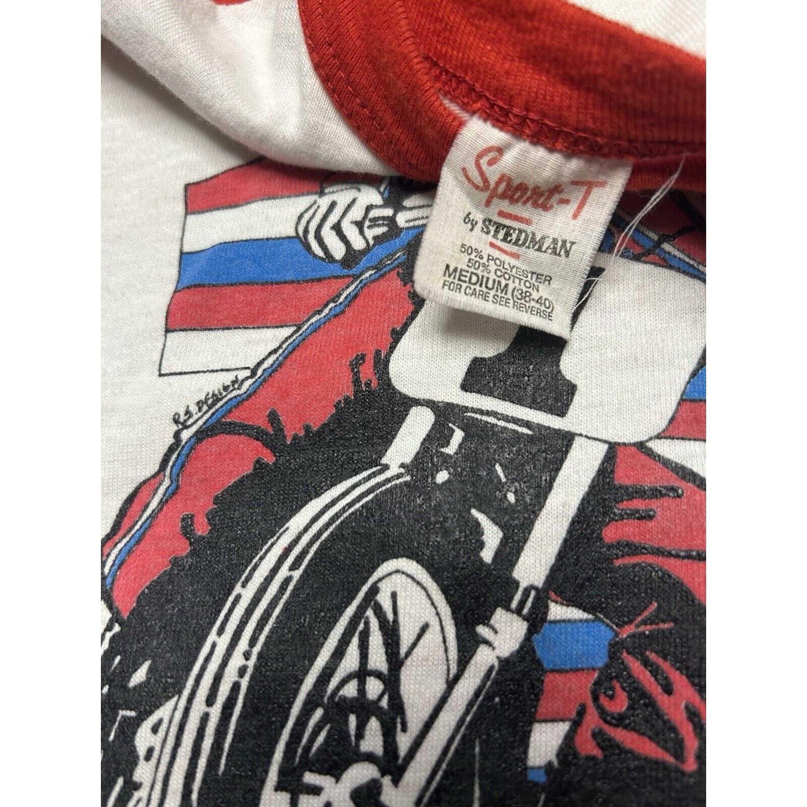 Vintage 80s Honda Mike Kidd Grand National Champion AMA Racing Shirt Size US L / EU 52-54 / 3 - 3 Thumbnail