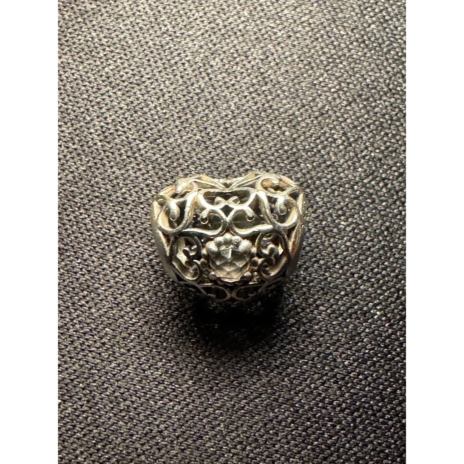 pandora 925 Sterling ALE Pandora Heart Charm 2 Crystals Size ONE SIZE - 3 Thumbnail