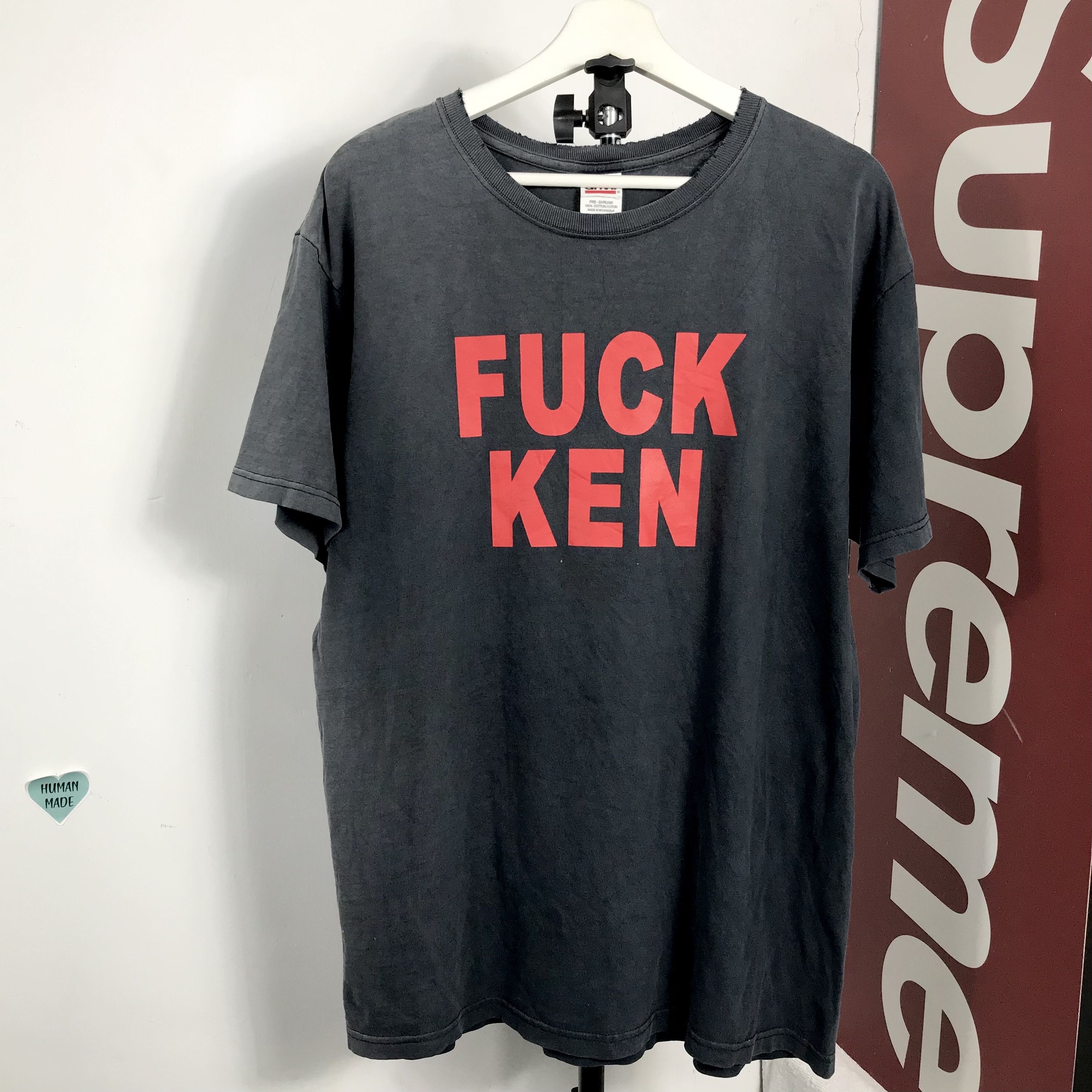 90S THRASHED PIZZA OF DEATH RECORDS FUCK KEN PROMO TEE