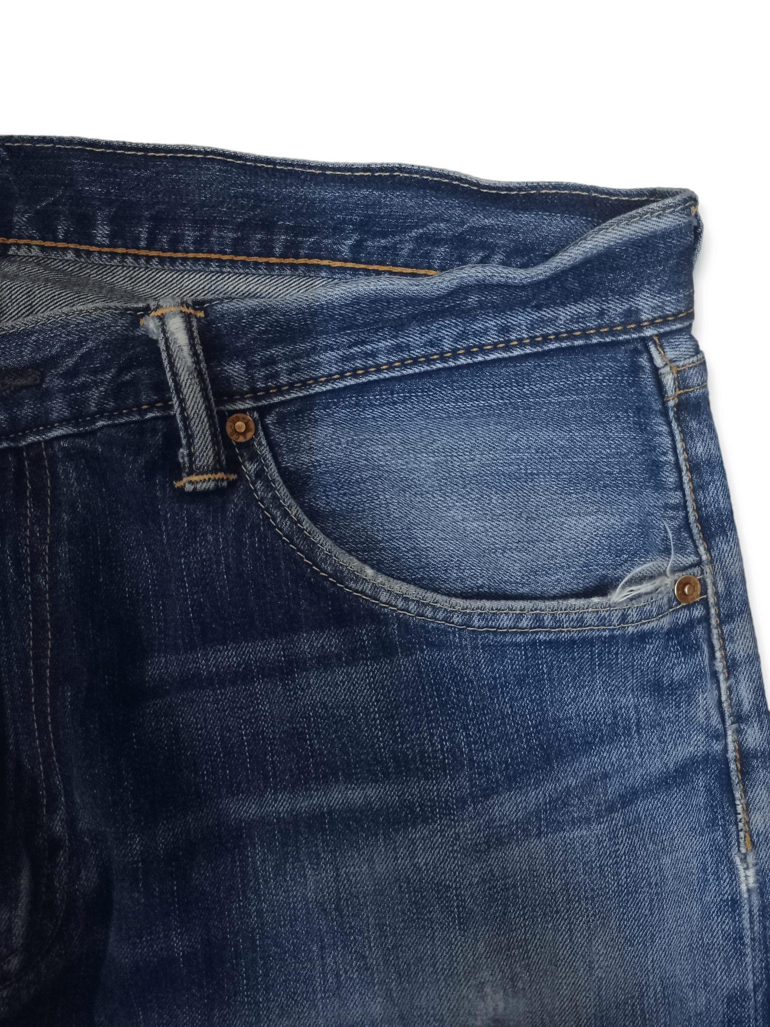 Levi's Vintage Levis 503 Blue Wash Loose Distressed Jeans Size US 36 / EU 52 - 5 Thumbnail