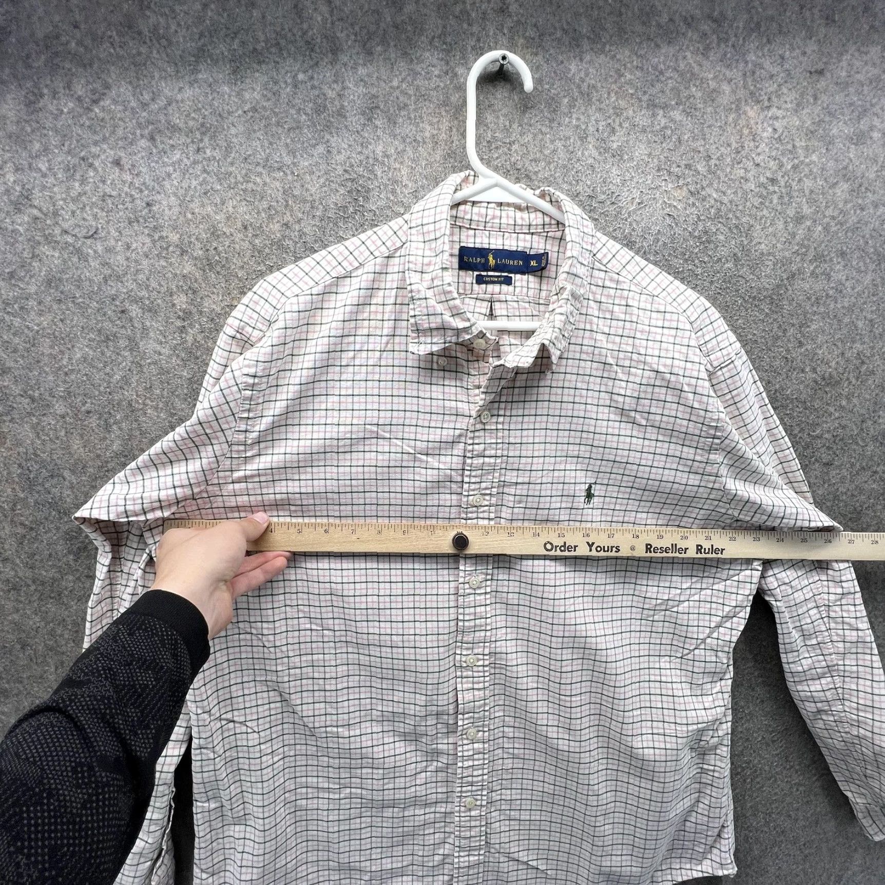 Ralph Lauren Ralph Lauren Shirt Mens XL White Check Long Sleeve Button Front Custom Fit Size US XL / EU 56 / 4 - 6 Thumbnail