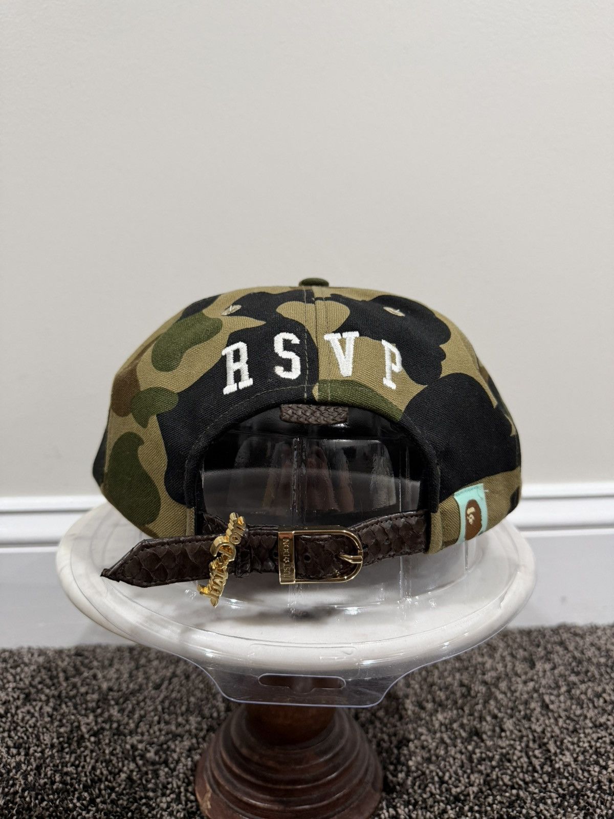 Just Don Just Don x Bape RSVP 2015 OG Green Camo Brown Snakeskin Hat Size ONE SIZE - 3 Thumbnail