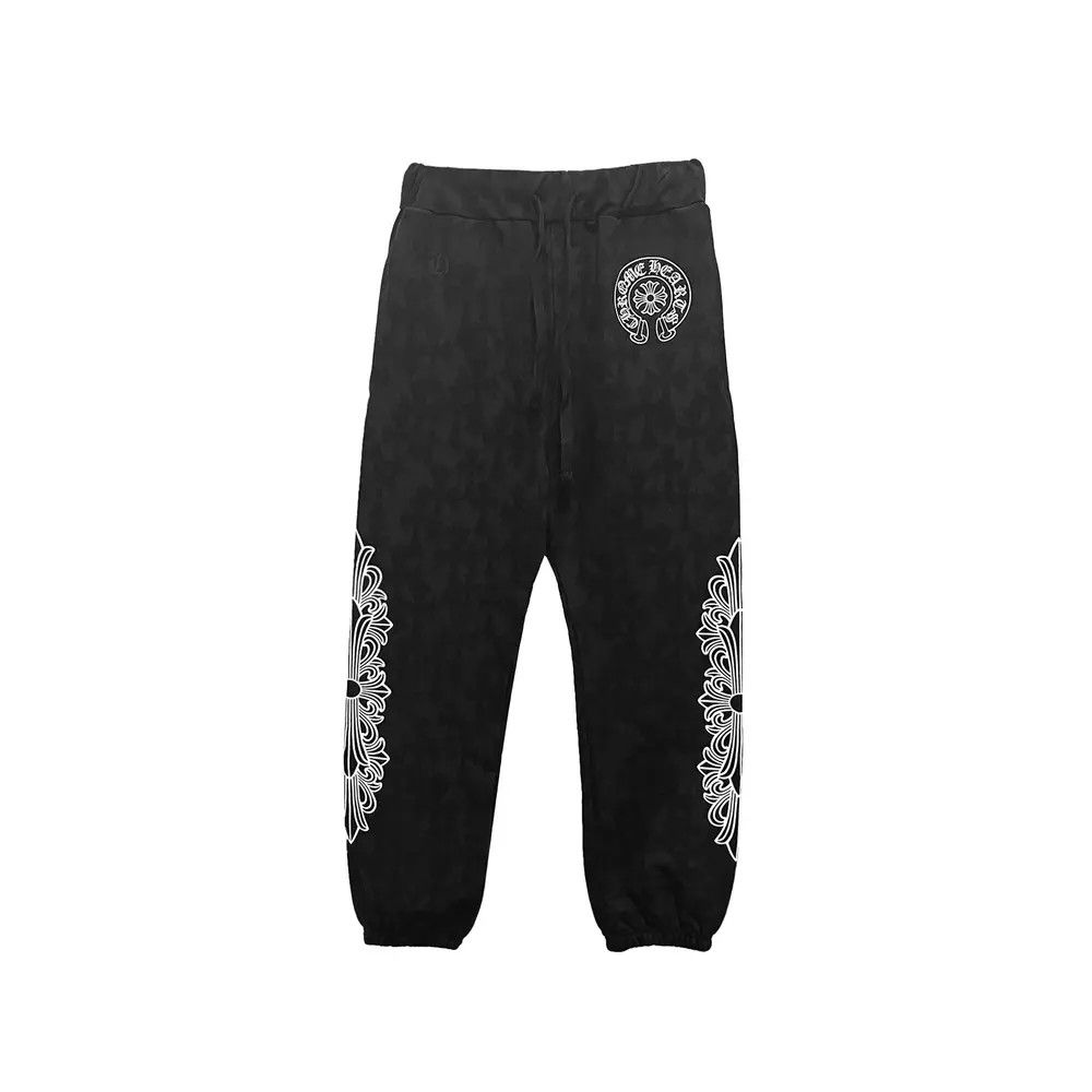 Chrome Hearts Chrome Hearts Black Mongram Cross Horseshoe Logo Sweatpants Size 27" / US 4 / IT 40 - 1 Thumbnail