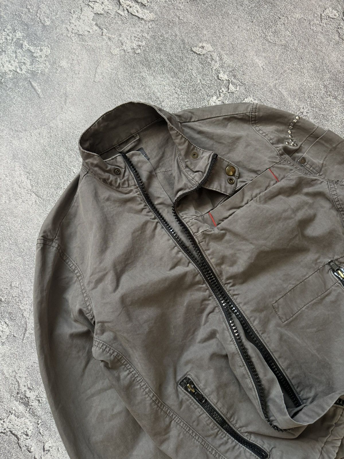 G-Star × Vintage G star raw M Wmns STUDS jacket bomber cargo denim Size M / US 6-8 / IT 42-44 - 2 Thumbnail