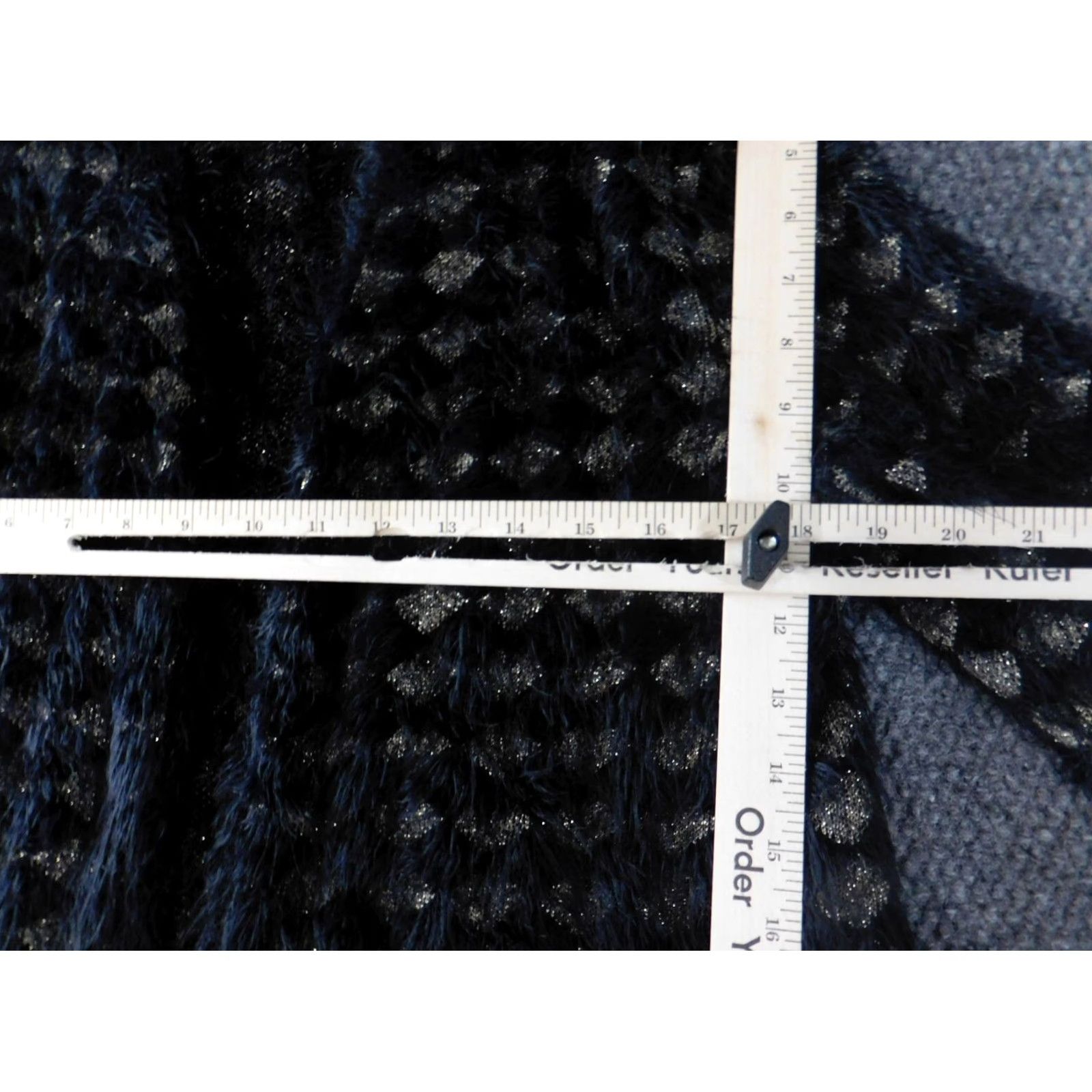 Alfani Alfani Womens Cardigan Sweater PL Petites Black Kimono Sleeve Mock Neck Stretch Knit Geometric Pattern Size L / US 10 / IT 46 - 7 Thumbnail