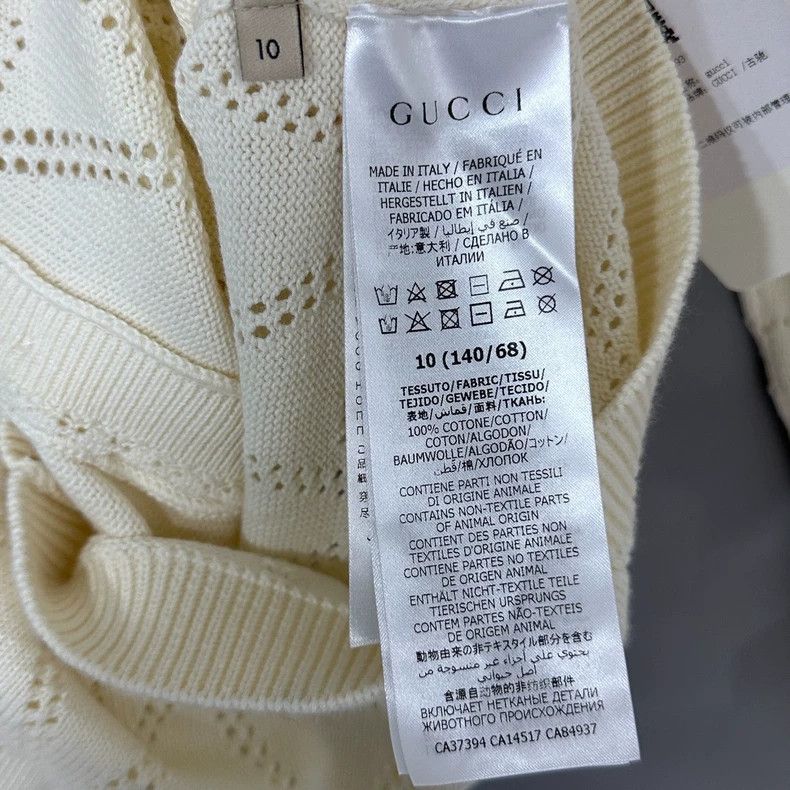 Gucci Gucci Size 10 White hollow-out full-print cardigan sweater Size US XS / EU 42 / 0 - 5 Thumbnail