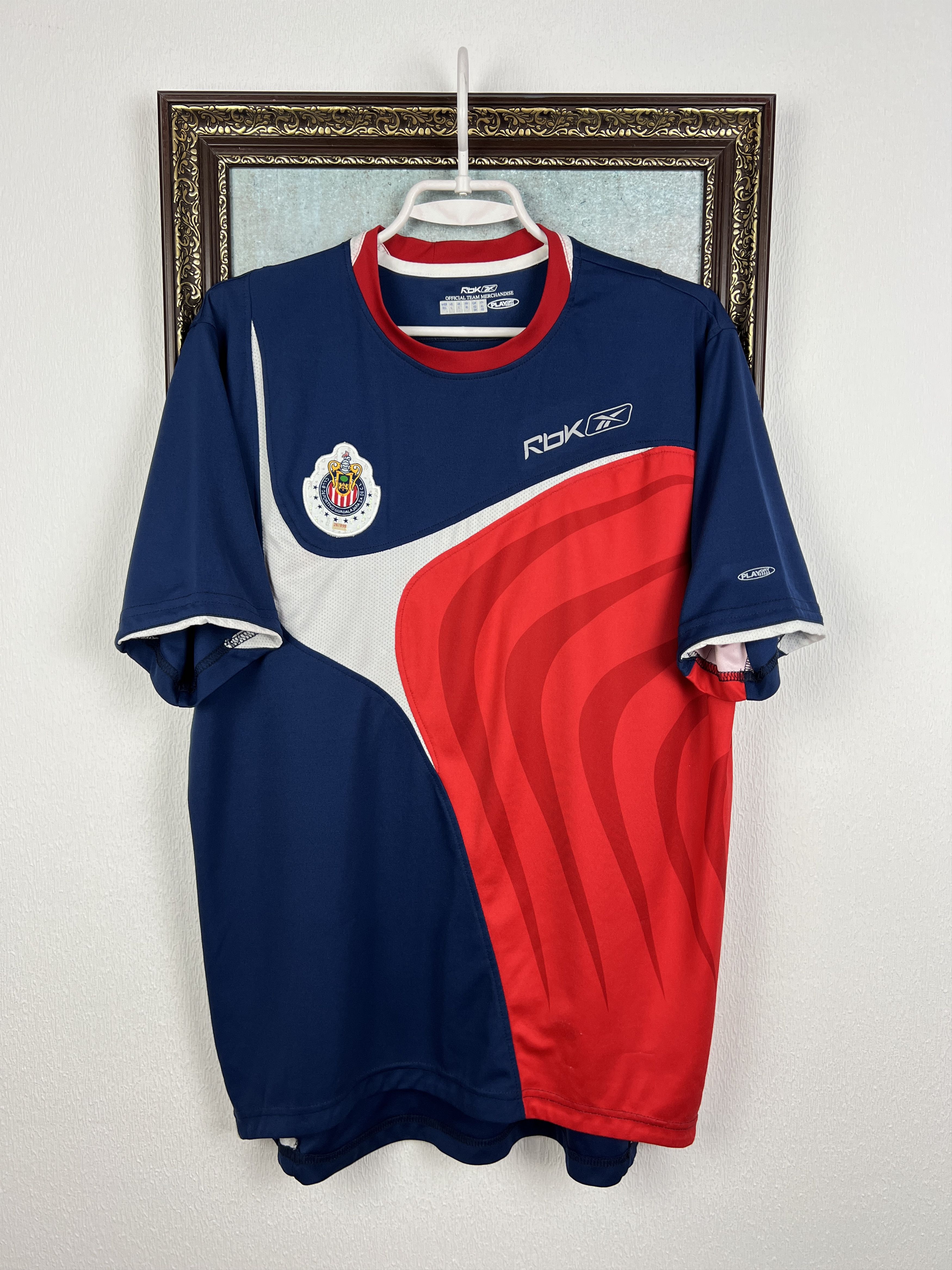Reebok Chivas de Guadalajara football shirt Soccer #9 Bravo Jersey Size US L / EU 52-54 / 3 - 1 Thumbnail