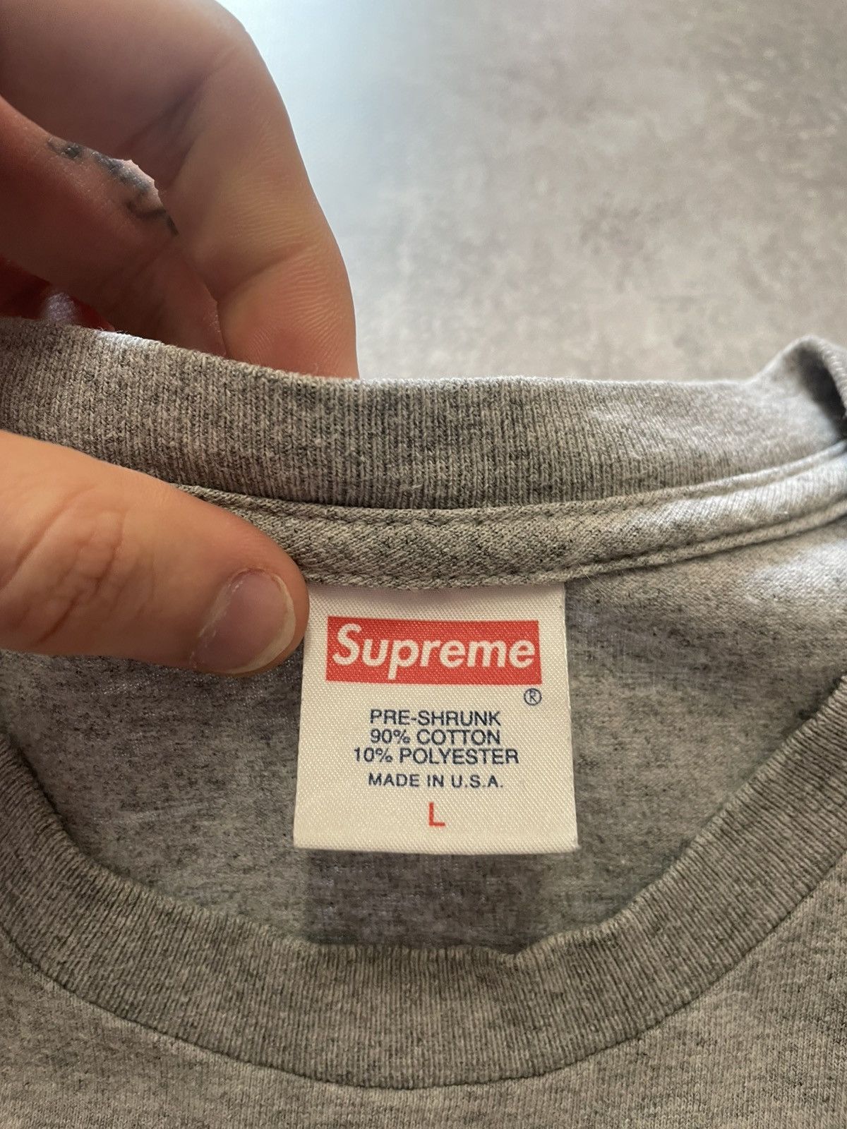 Hypebeast Supreme Girls T-Shirt Gray SS15 Size US L / EU 52-54 / 3 - 9 Thumbnail