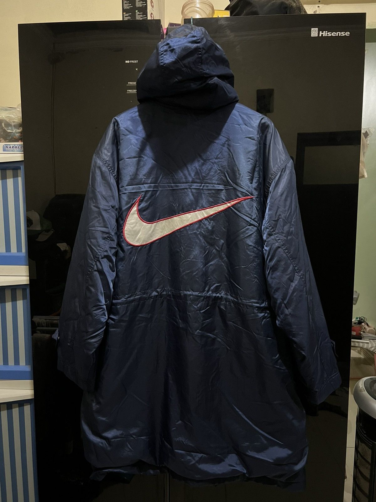 Nike 90s Nike Coach Big Swoosh Sherpa Lined jacket Size US XL / EU 56 / 4 - 4 Thumbnail