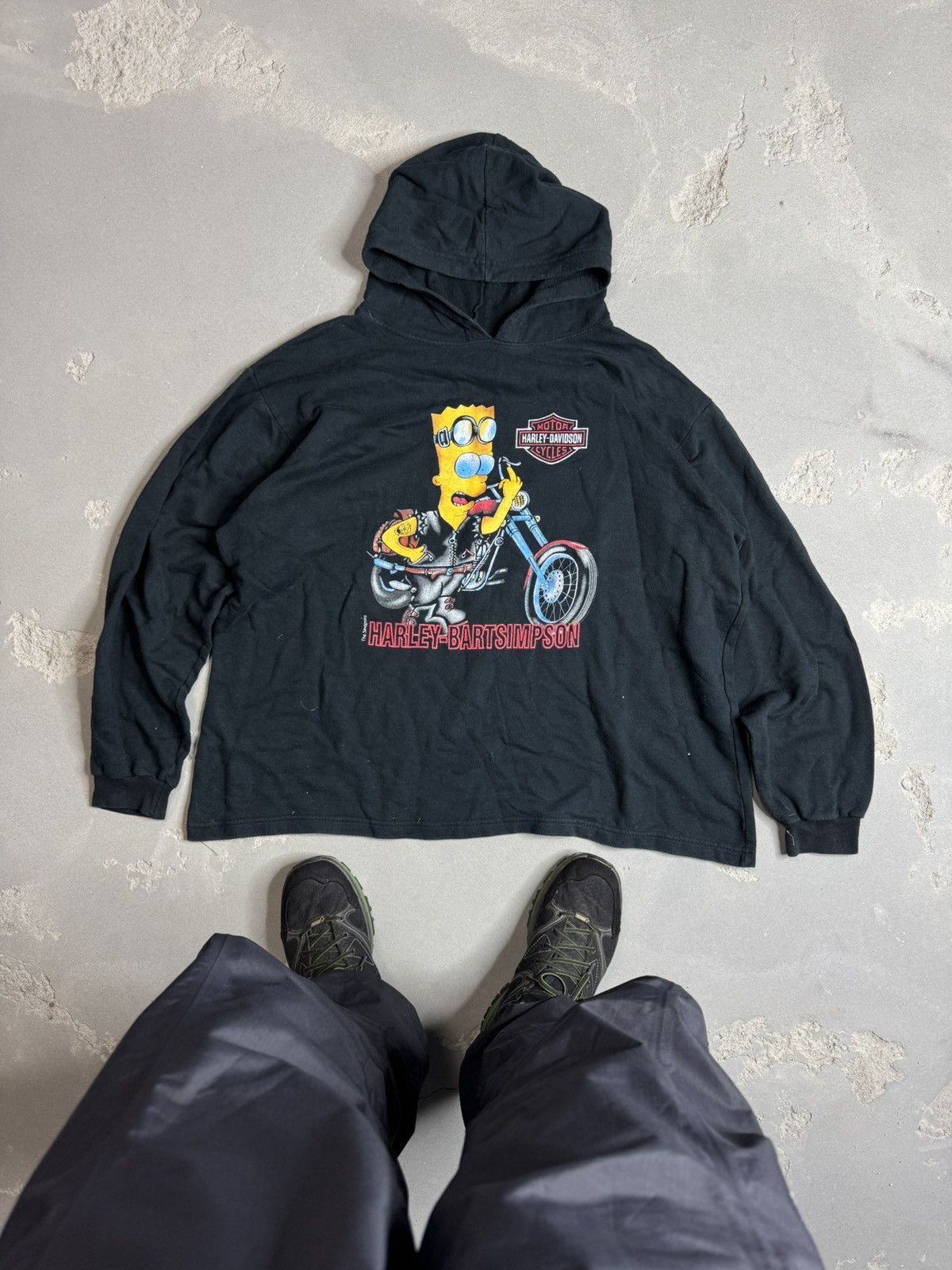 Vintage Harley Davidson Simpsons Hoodie Sweater sweatshirt