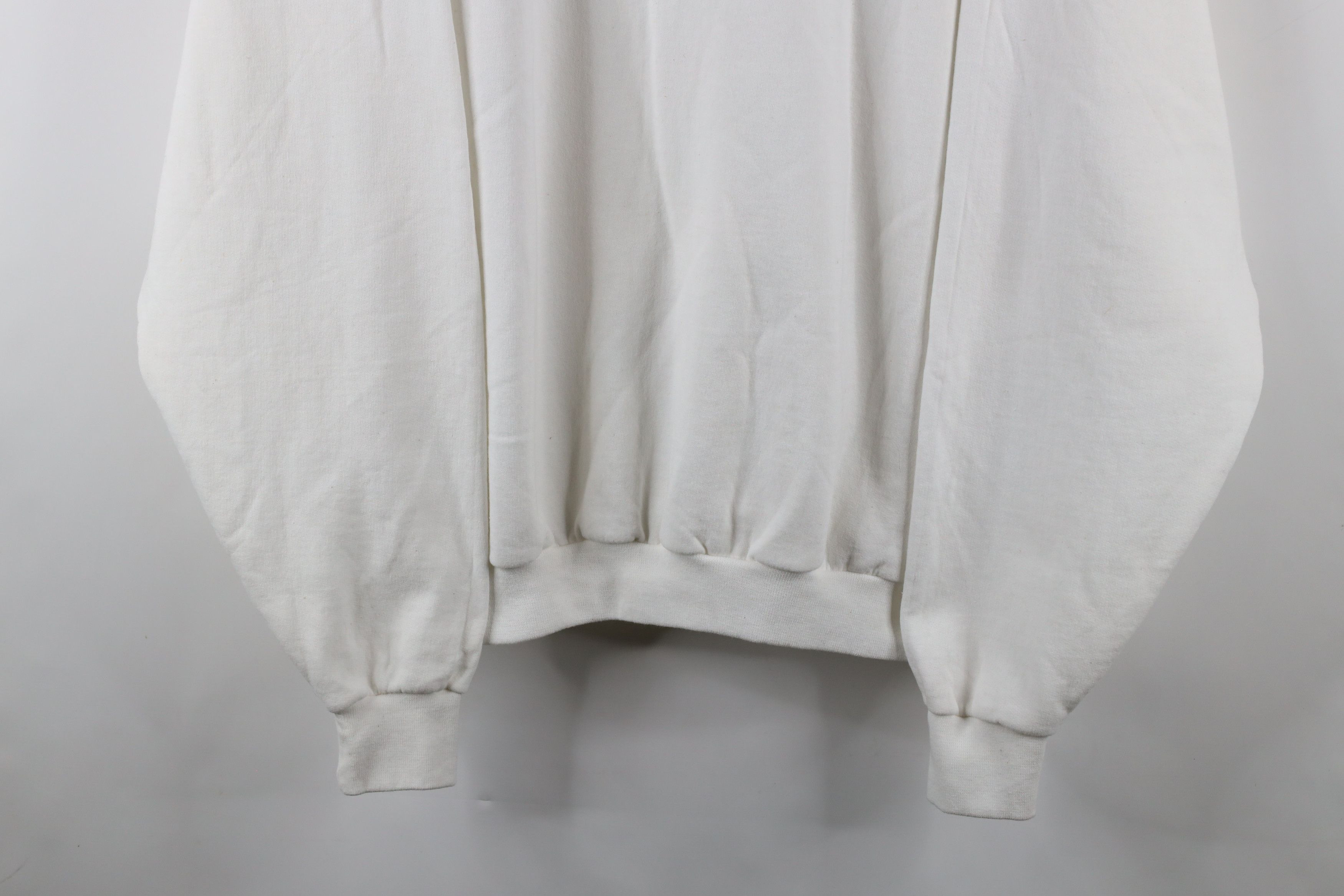 Vintage Vintage 90s Streetwear Blank Crewneck Sweatshirt White Size US XXL / EU 58 / 5 - 3 Thumbnail