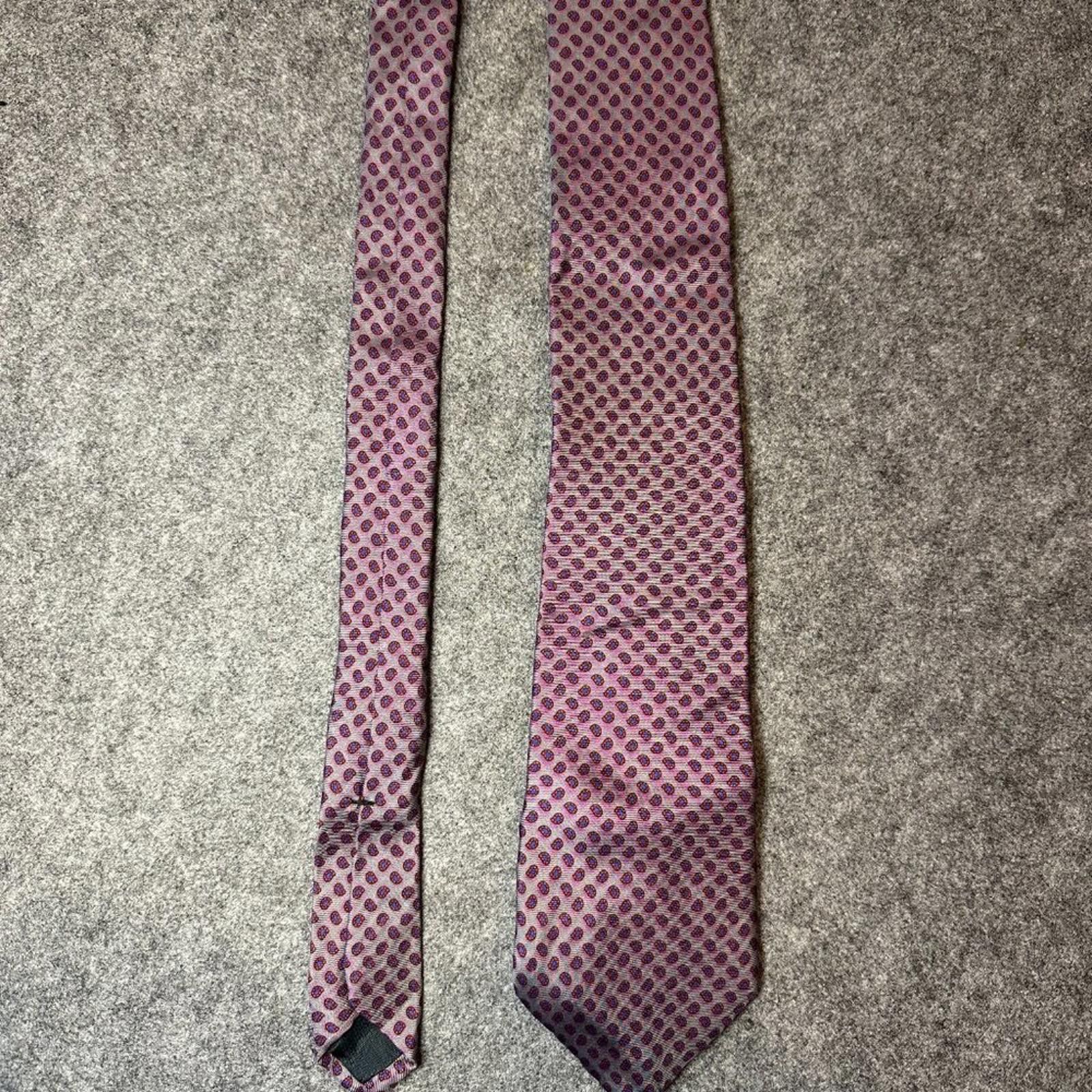 Yves Saint Laurent Vintage Yves Saint Laurent Men’s Silk Tie Purple Pattern8/10 Size ONE SIZE - 6 Thumbnail