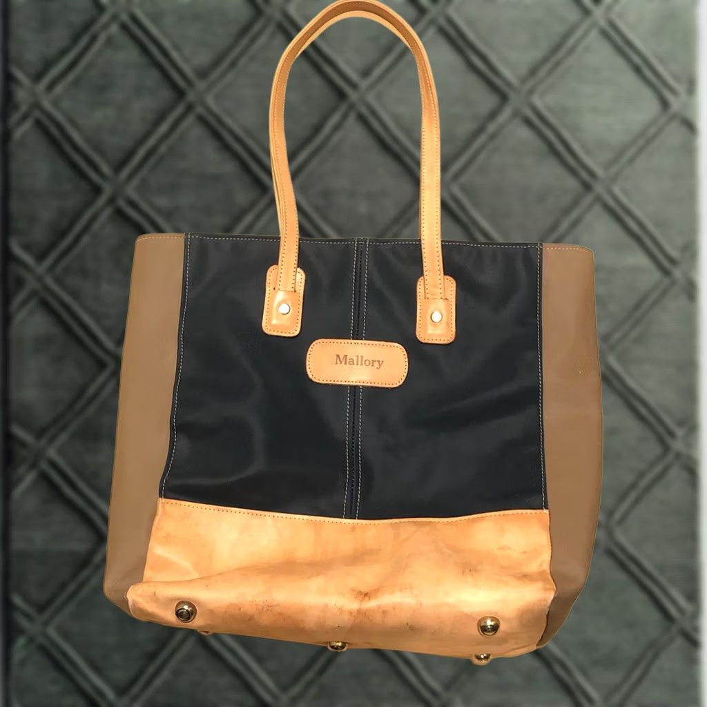 Vintage Jon Hart Tote Bag Purse Medium Navy Taupe and Tan Size ONE SIZE - 1 Thumbnail