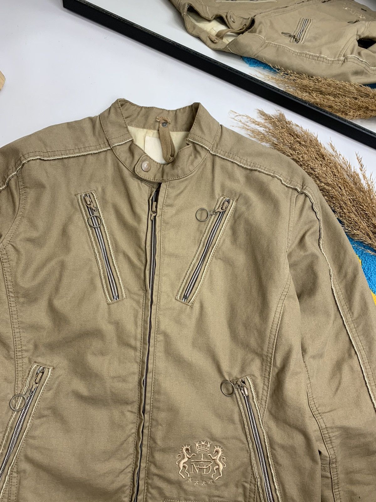 Designer × Diesel × Vintage Vintage Diesel Patchwork Racing Denim Jacket Size M / US 6-8 / IT 42-44 - 6 Thumbnail