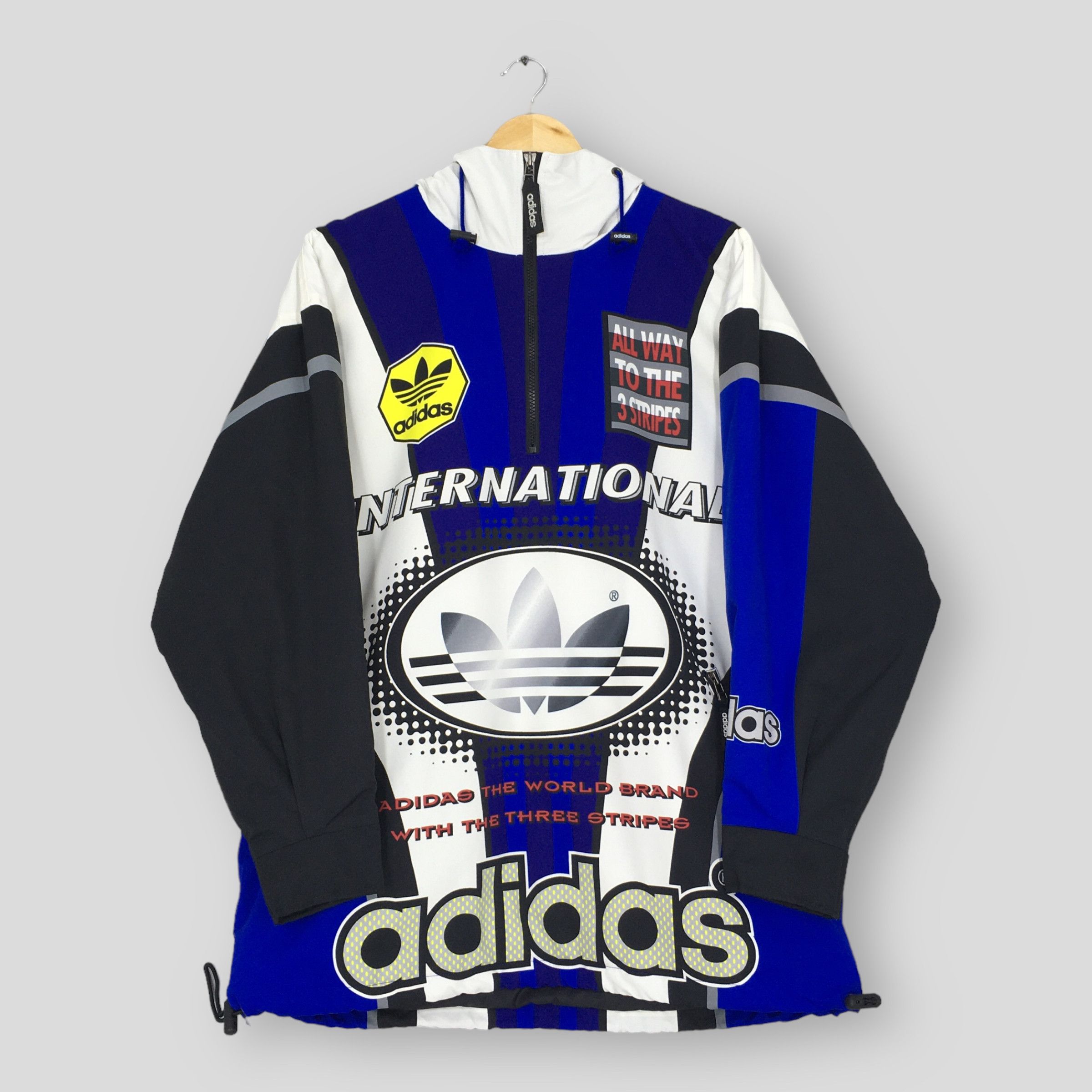 Adidas × Vintage Vintage Adidas Trefoil International Jacket Medium Size US M / EU 48-50 / 2 - 1 Thumbnail