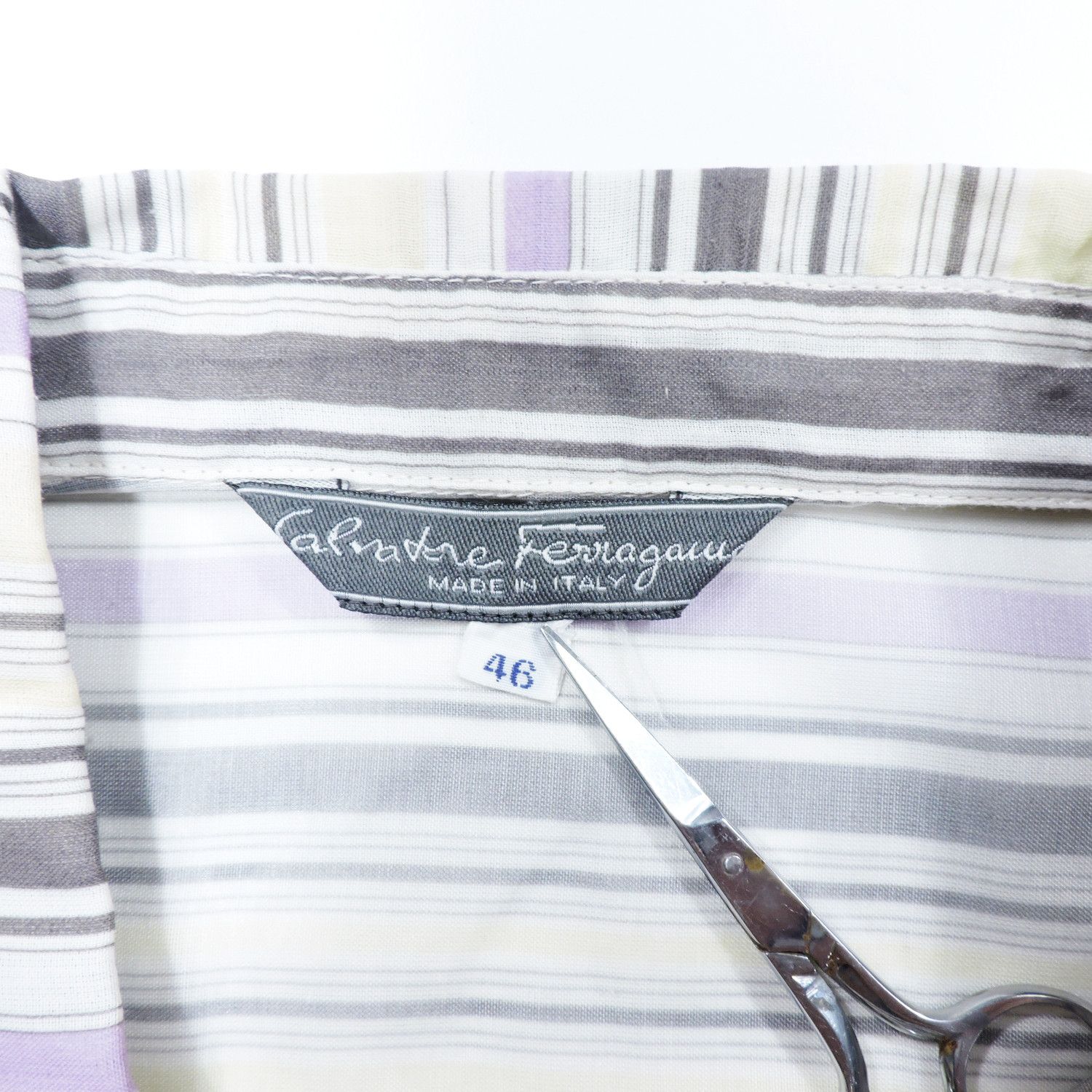 Salvatore Ferragamo SALVATORE FERRAGAMO STRIPED LONG SLEEVE SHIRT Size L / US 10 / IT 46 - 3 Thumbnail