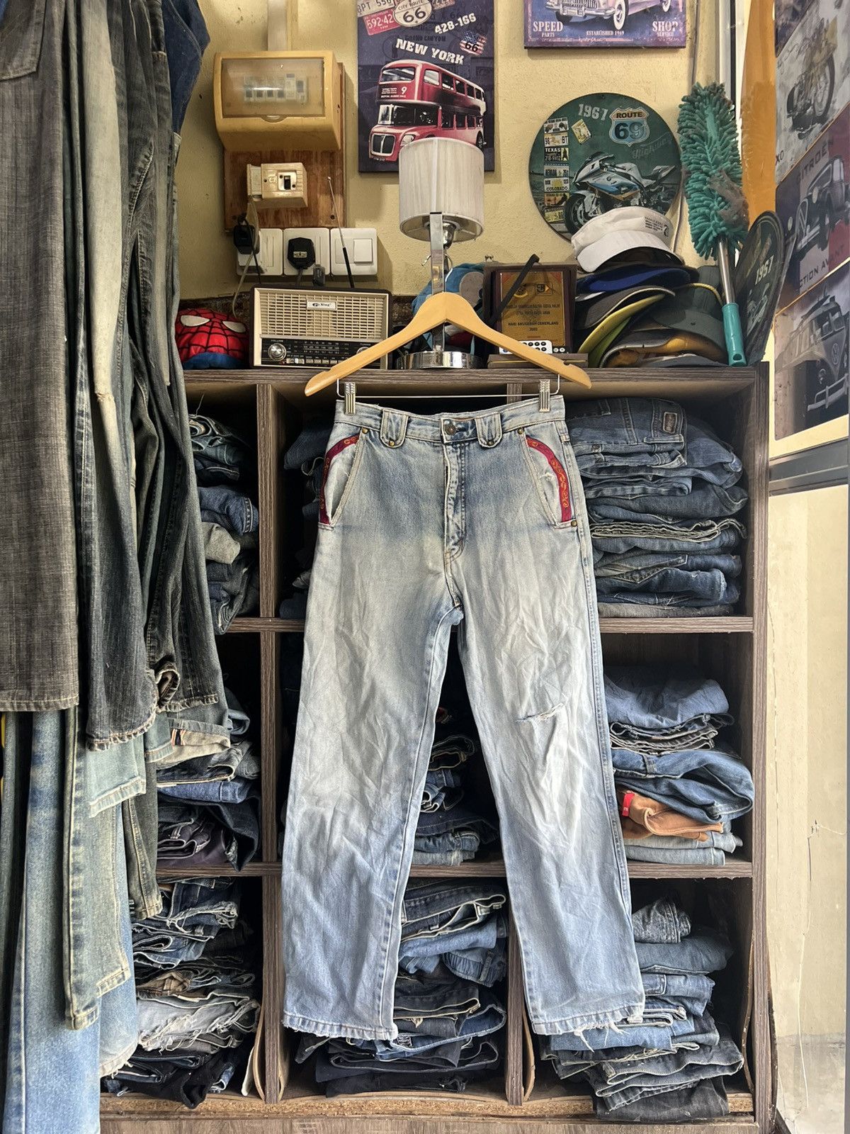 🔥Vintage Lancel Distressed Denim