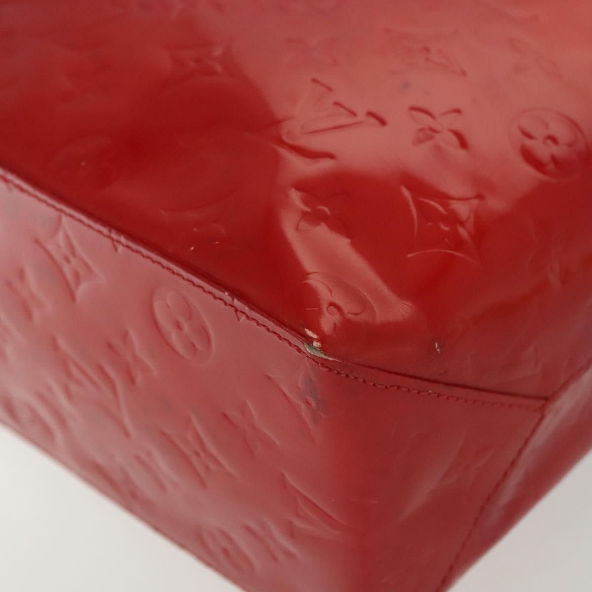 Louis Vuitton LOUIS VUITTON Monogram Vernis Reade MM Hand Bag Red Rouge Size ONE SIZE - 9 Thumbnail