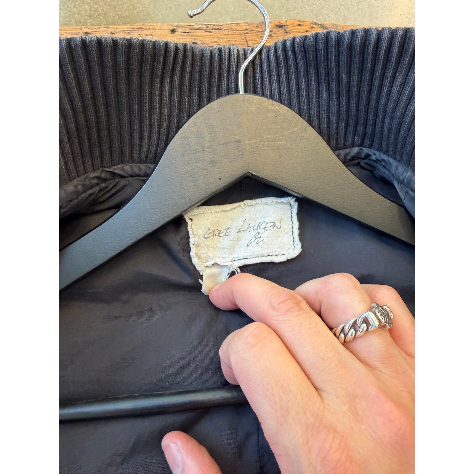 Greg Lauren Greg Lauren SAMPLE Black Tent Patchwork Flight Jacket Size US S / EU 44-46 / 1 - 5 Thumbnail