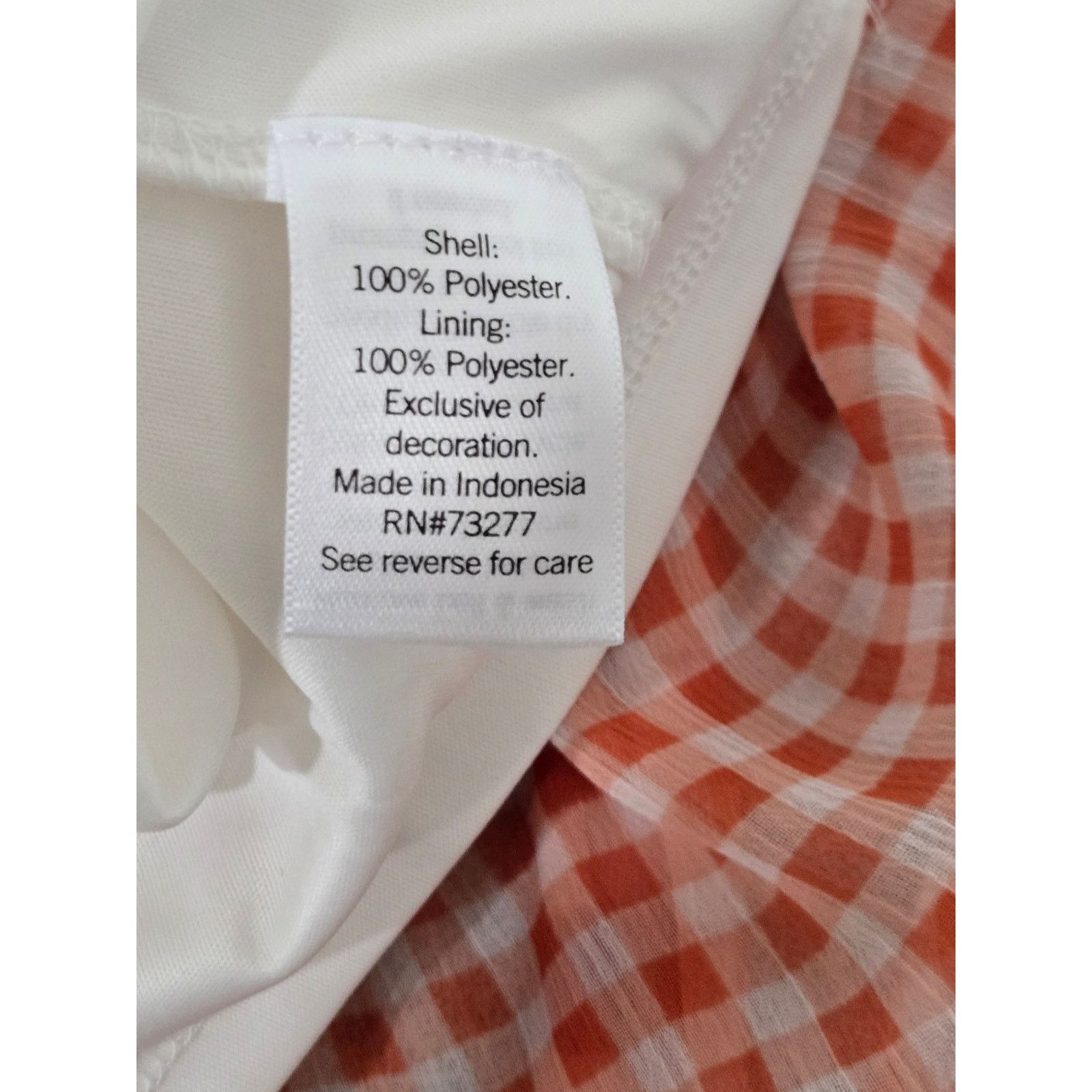 Lauren Conrad Lauren Conrad Orange White Check Crisscross Ruffle Dress 0X Size XL / US 12-14 / IT 48-50 - 4 Thumbnail