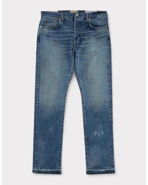 o1mle0825 5001 Selvage Denim Pants in Indigo Blue