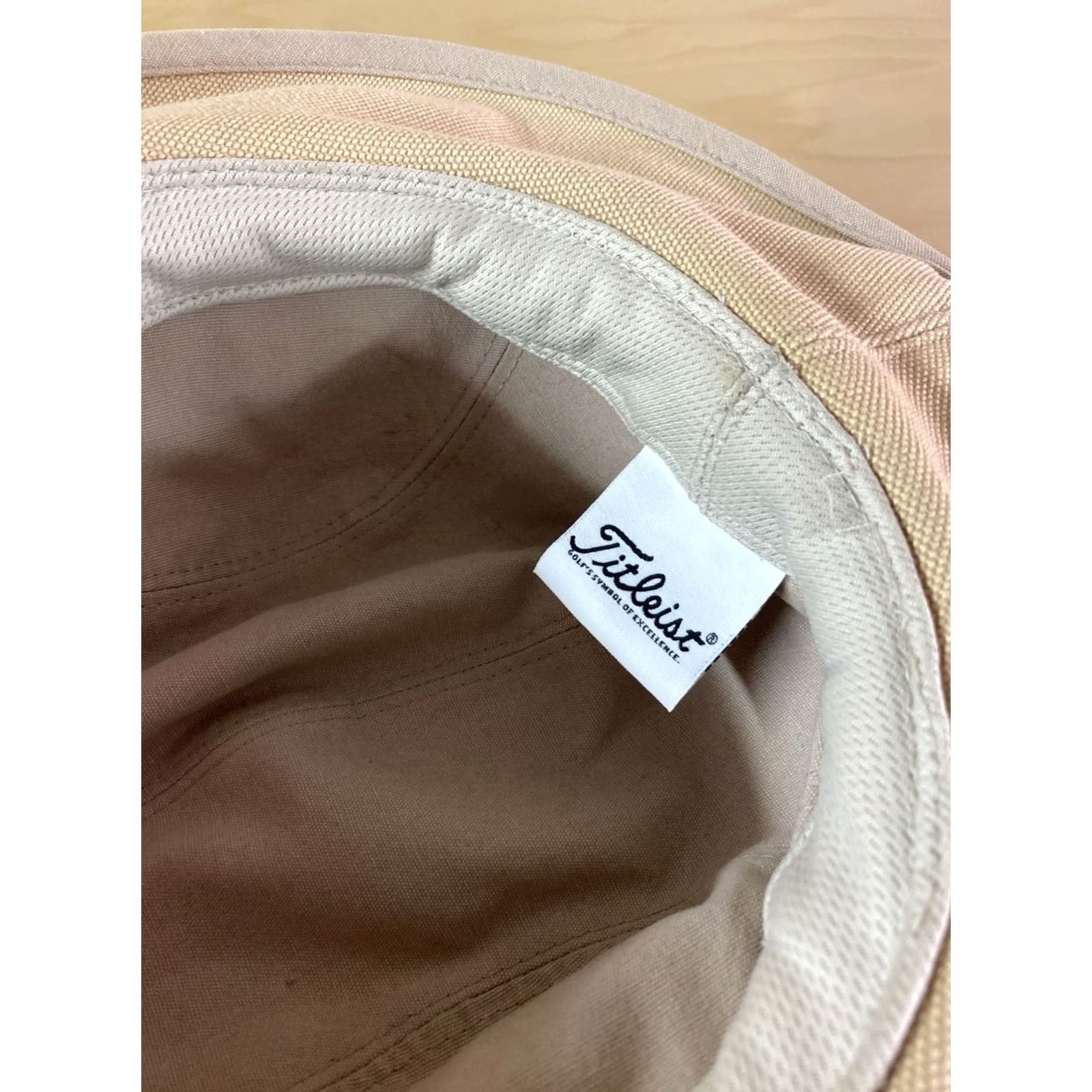 Titleist VINTAGE Titleist Womens Golf Visor Hat One Size Beige 100% Cotton Adjustable Summer Spring Girls Womens Size ONE SIZE - 4 Thumbnail