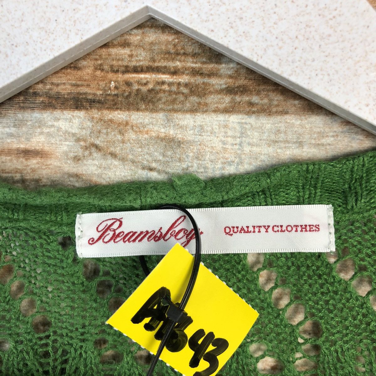 Beams Plus Beamboys Green crochet meshnet Cardigan Knitwear #A1643 Size US M / EU 48-50 / 2 - 9 Thumbnail