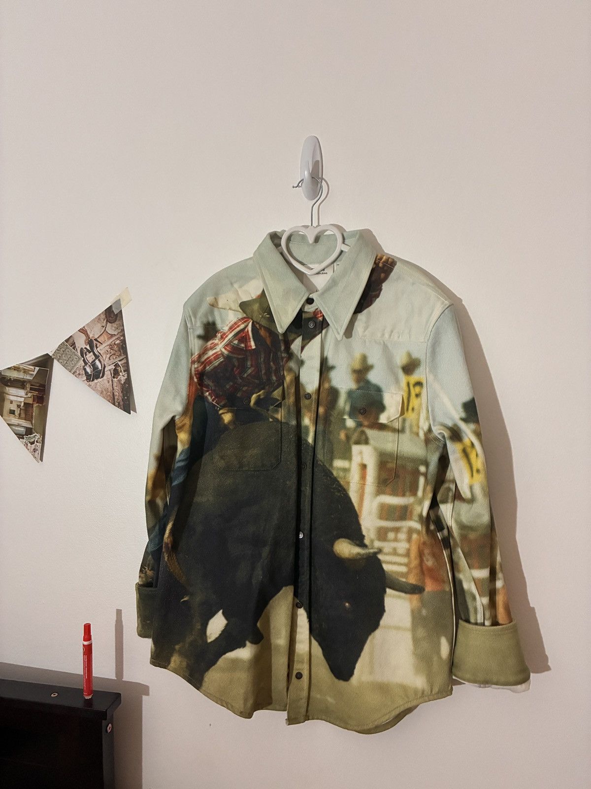 Calvin Klein 205W39NYC Calvin Klein X Raf Simons EST.1978 Bull Fight Printed Jacket Size US L / EU 52-54 / 3 - 4 Thumbnail