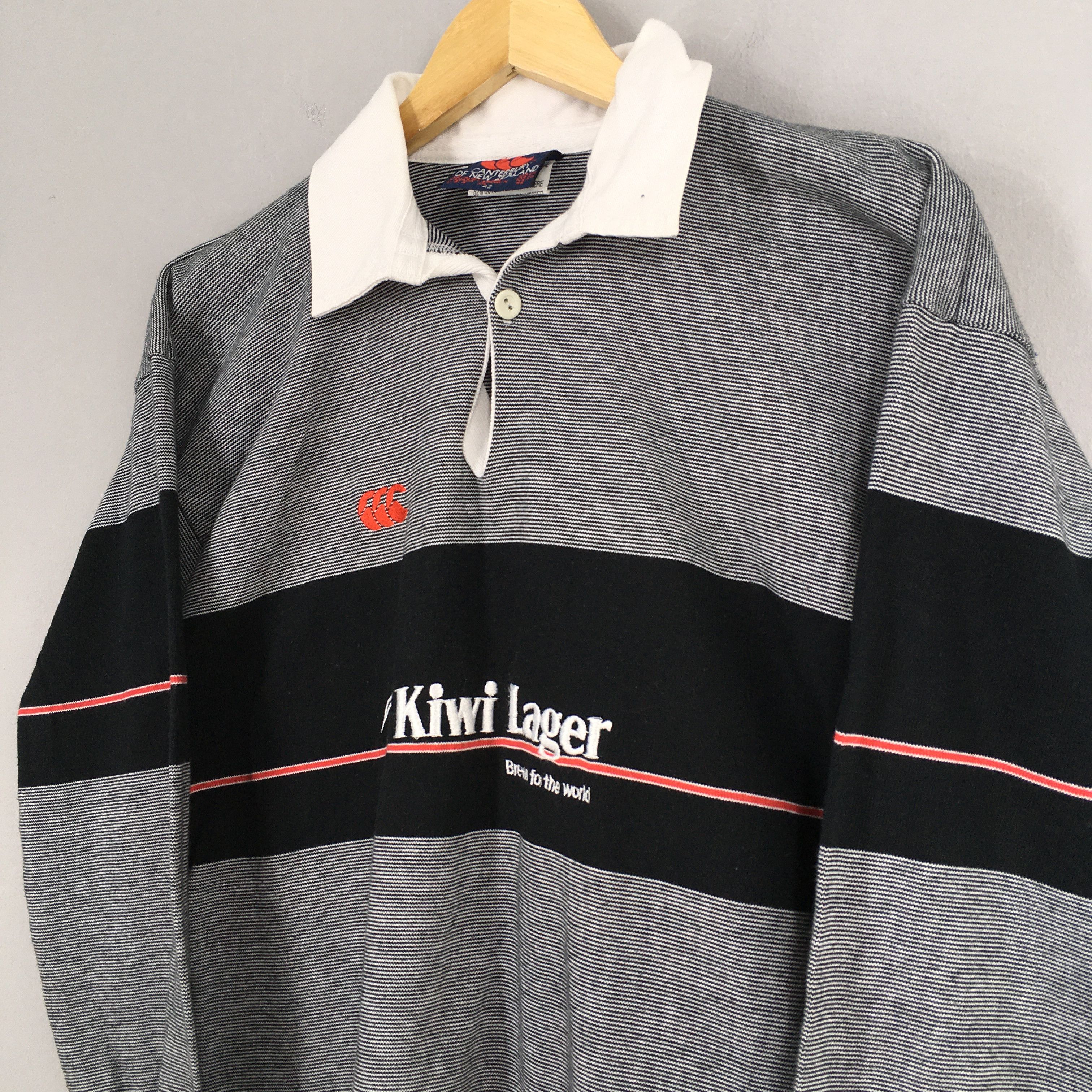 Canterbury of New Zealand × Vintage Canterbury Of New Zealand Striped Polo Rugby Shirt Medium Size US M / EU 48-50 / 2 - 3 Thumbnail