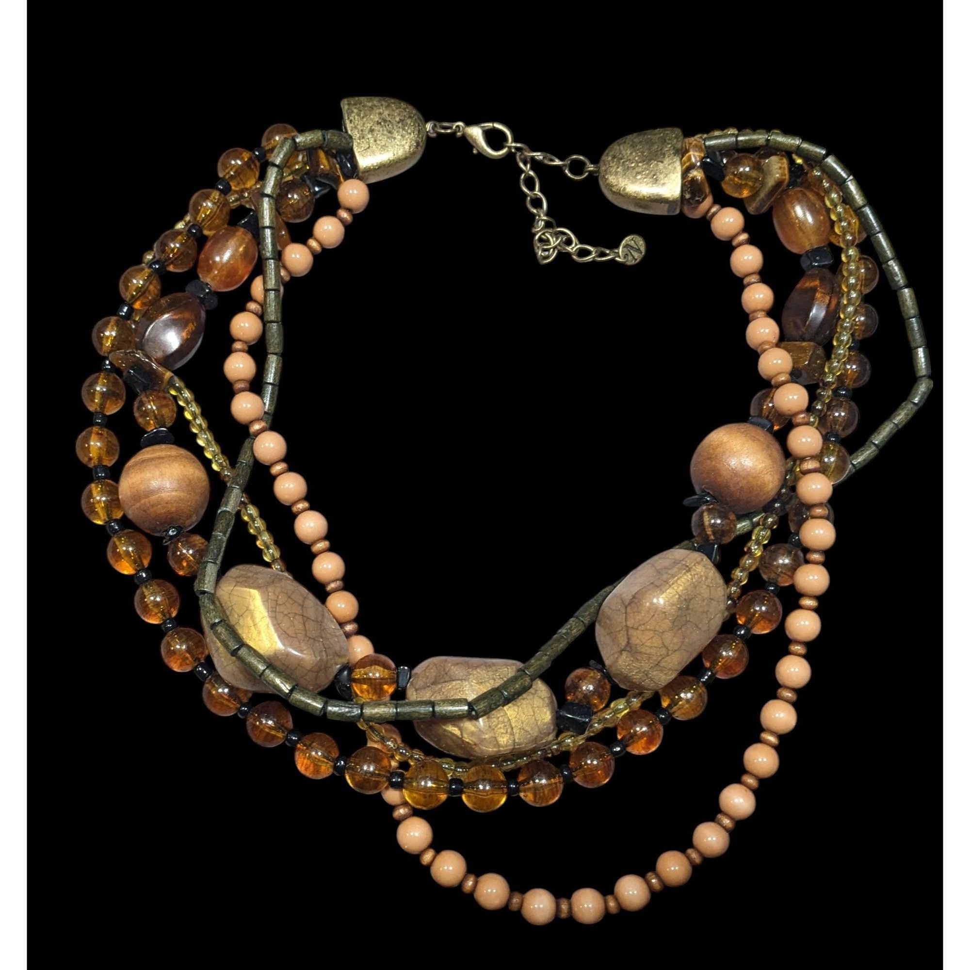Nordstrom Nordstrom Bohemian Earthy Chunky Multilayer Beaded Necklace Size ONE SIZE - 1 Thumbnail