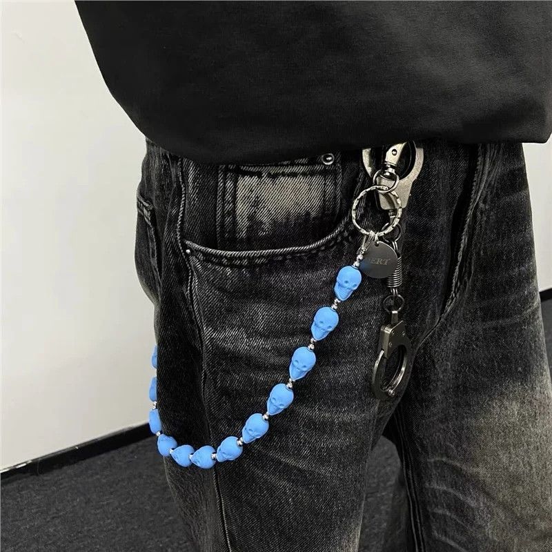 Japanese Brand Blue Acrylic Skull Pants Chain Size ONE SIZE - 3 Thumbnail