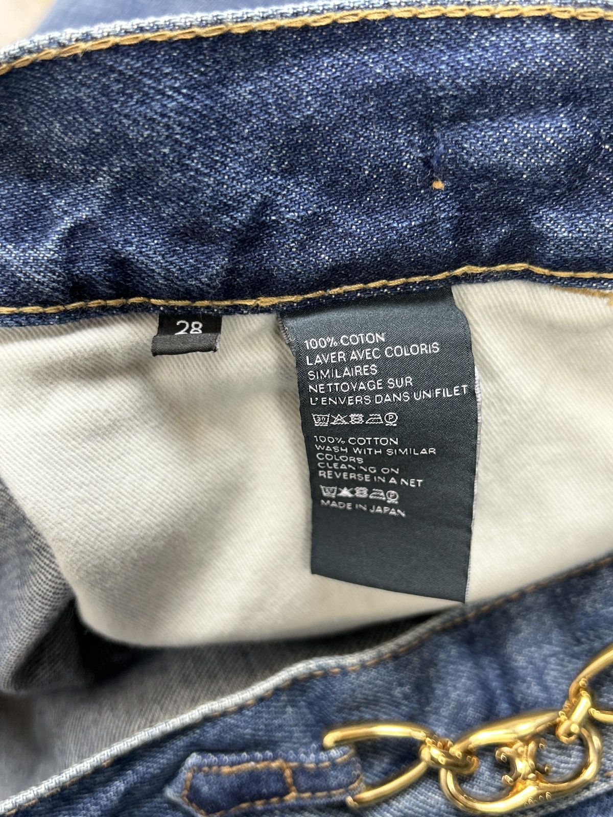 Celine Celine Triomphe Signature Cut Off Washed Flare Jeans Size 28" / US 6 / IT 42 - 11 Thumbnail