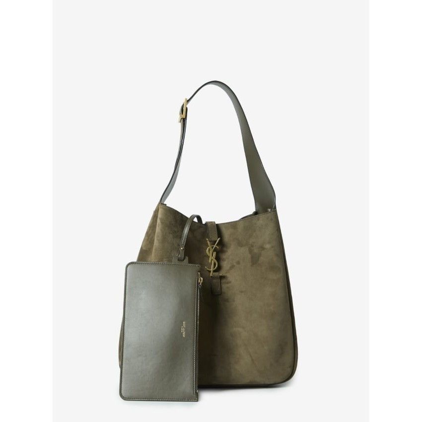 Saint Laurent Paris SAINT LAURENT Le 5 à 7 Light Musk Suede Shoulder Bag New & A Size ONE SIZE - 3 Thumbnail