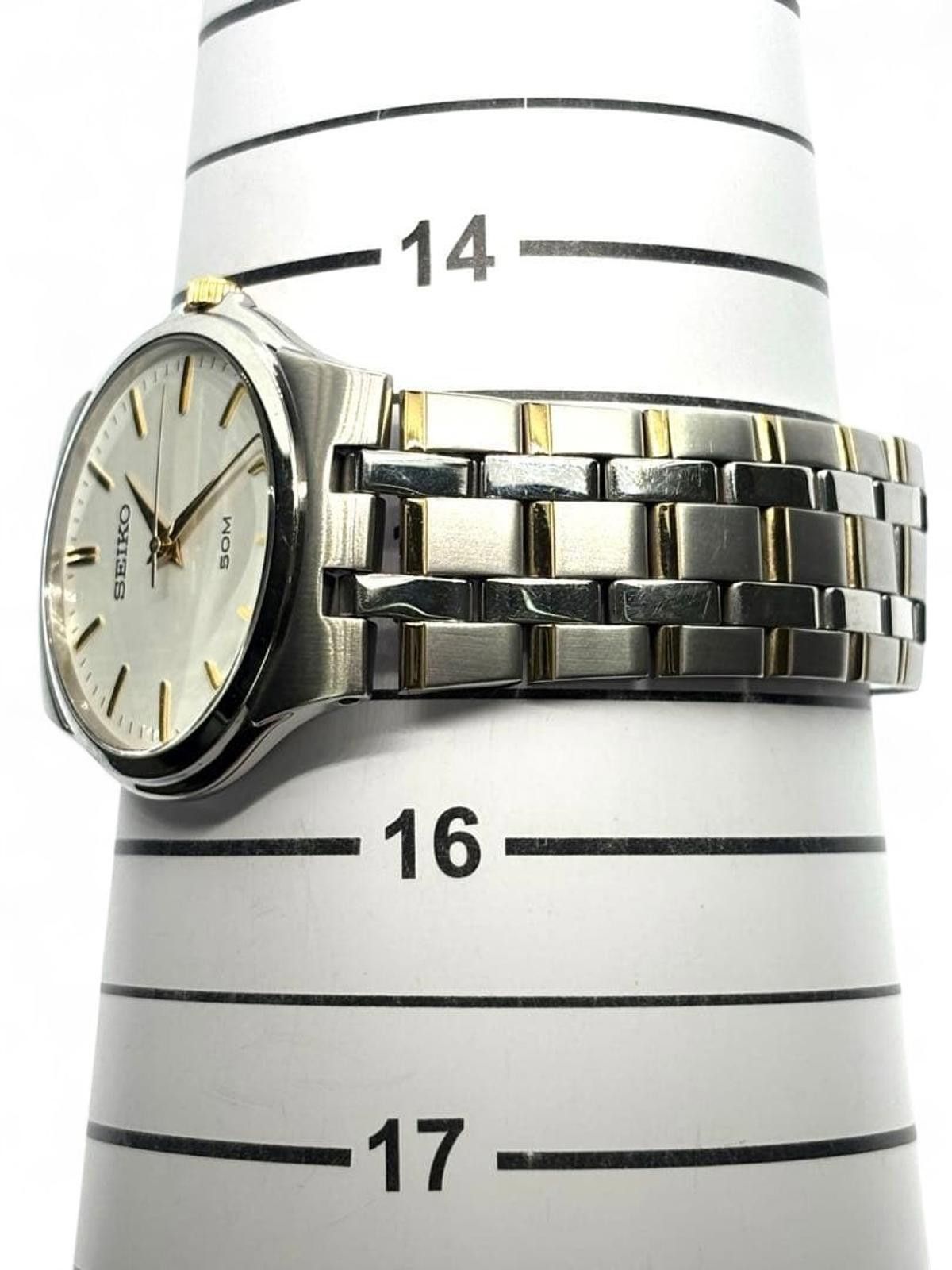 Seiko Seiko - Stainless Steel Men's Watch with Gold Accents Size ONE SIZE - 8 Thumbnail