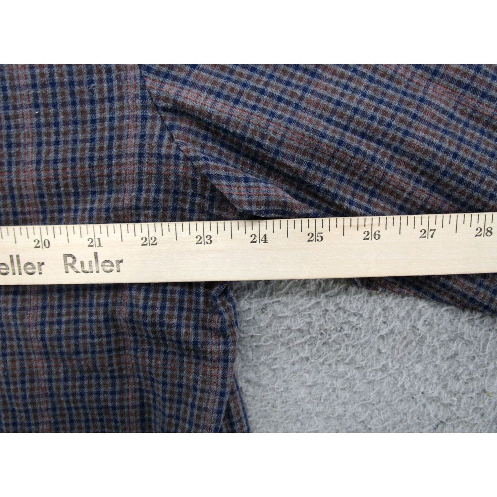 Jos. A. Bank JOS.A.BANK 1905 Flannel Plaid Mens Tailored Fit Shirt XL Cashmere Blend Size US XL / EU 56 / 4 - 5 Thumbnail