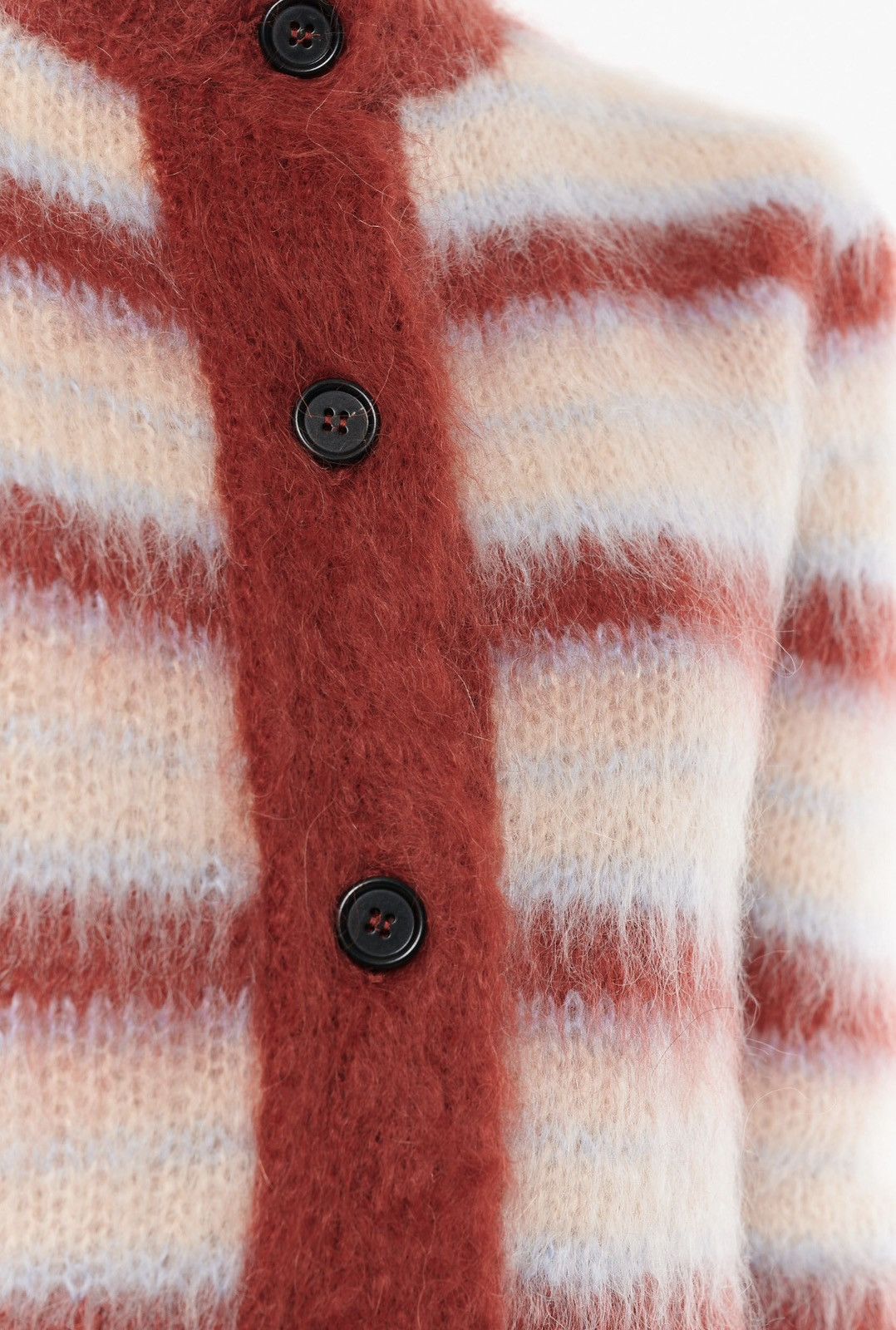 Marni Last Marni Striped Button-Up Mohair Blend Cardigan Size M / US 6-8 / IT 42-44 - 3 Thumbnail