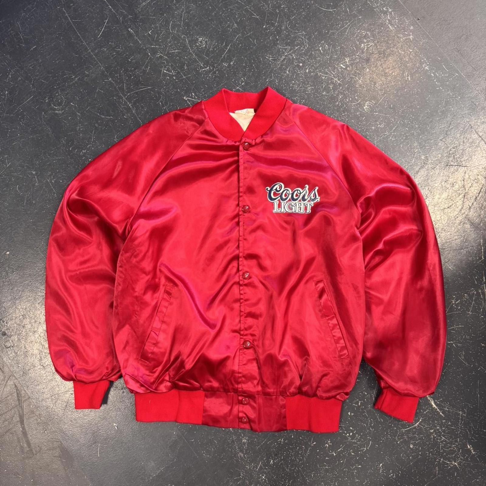 Budweiser × Vintage Vintage 80s Coors Light Silver Bullet Satin Jacket Size US XL / EU 56 / 4 - 4 Thumbnail