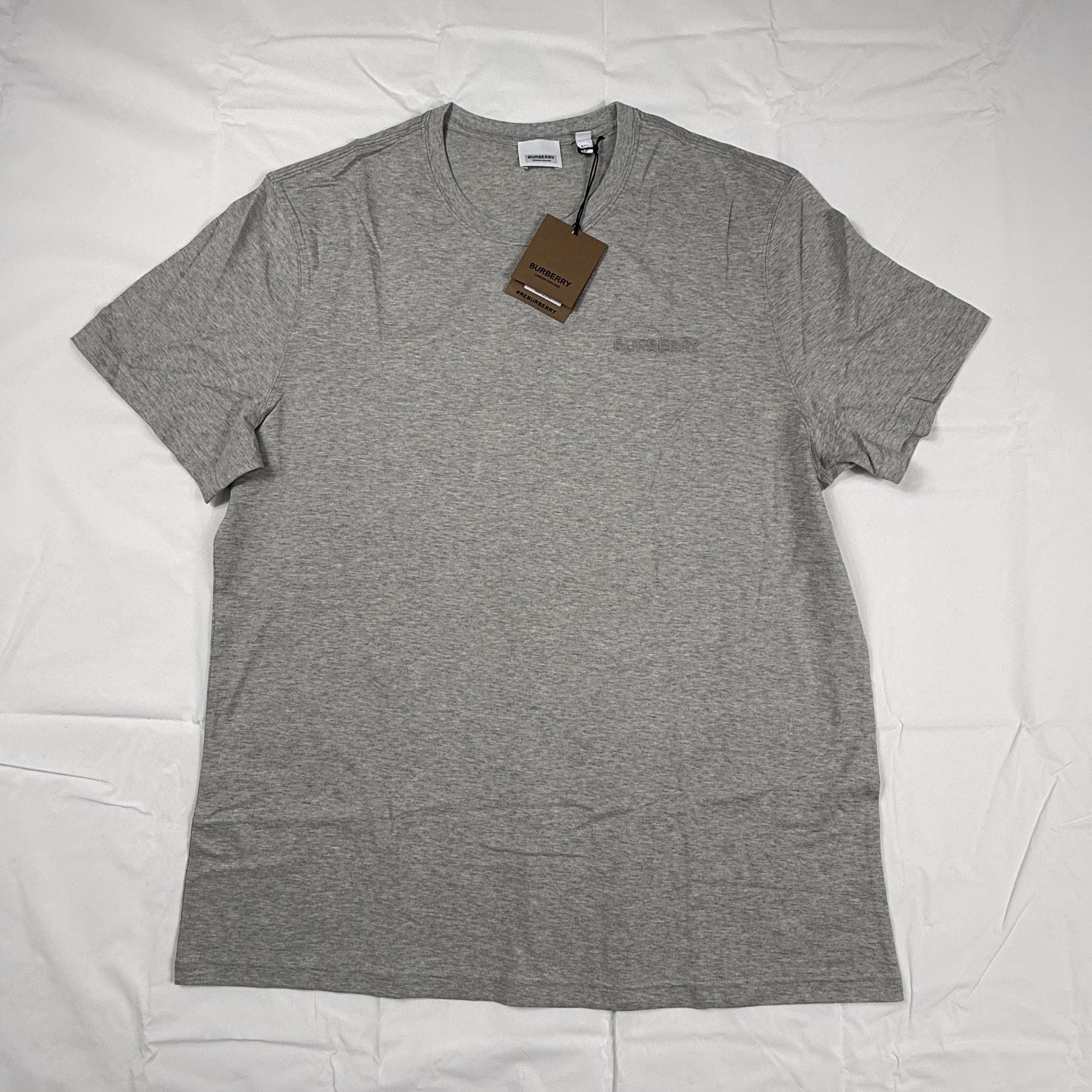 Burberry Burberry Jenson Logo T-Shirt Pale Grey Melange XXL Size US XXL / EU 58 / 5 - 1 Thumbnail