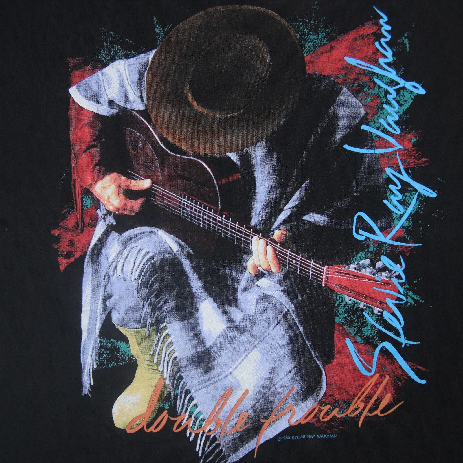 Band Tees × Vintage Vintage 1989 Stevie Ray Vaughan Double Trouble Band T Shirt Size US XL / EU 56 / 4 - 3 Thumbnail