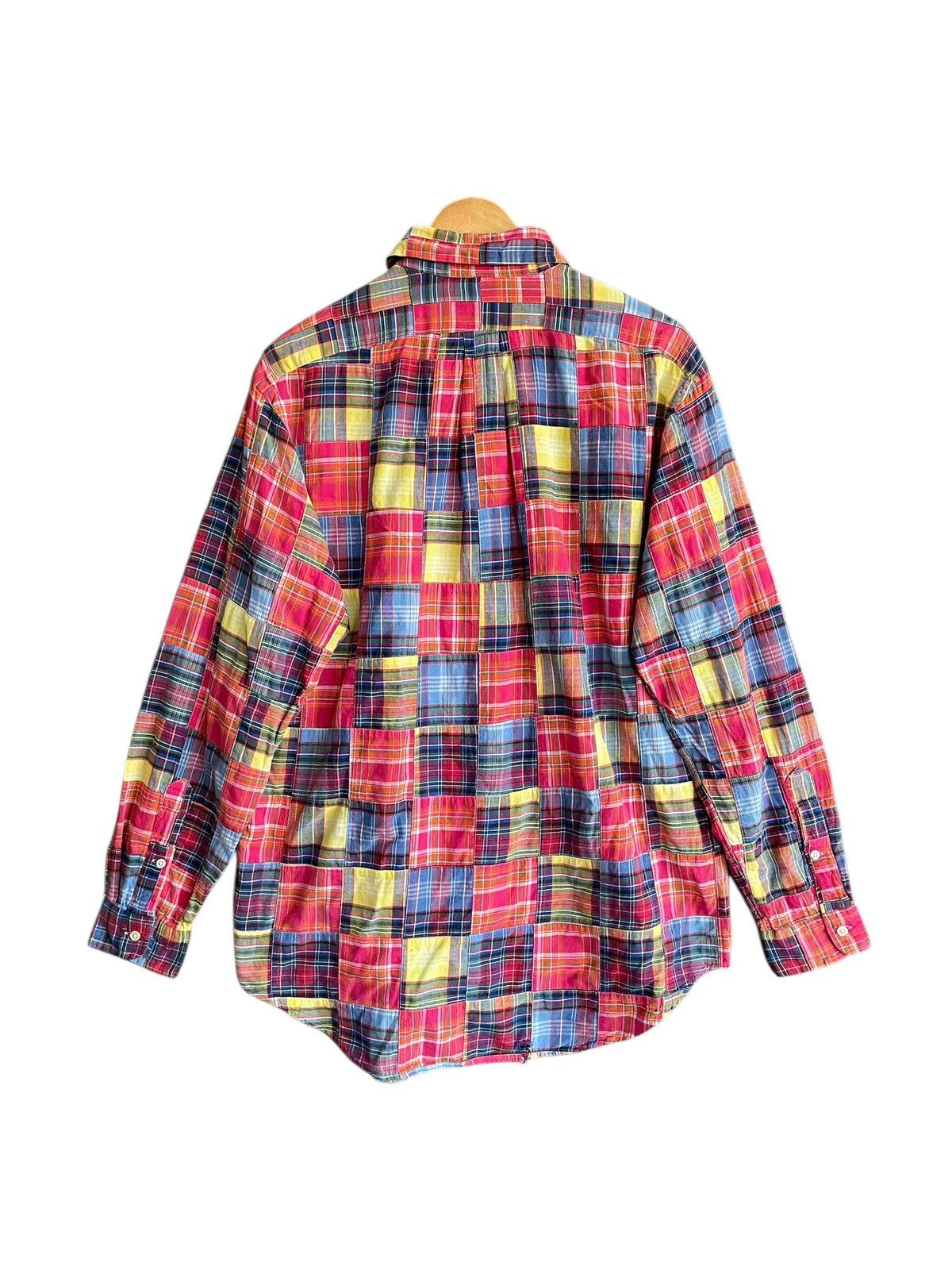 Polo Ralph Lauren Rare Design Vintage Polo Ralph Lauren Patchwork Shirt 1990s Size US XL / EU 56 / 4 - 2 Thumbnail