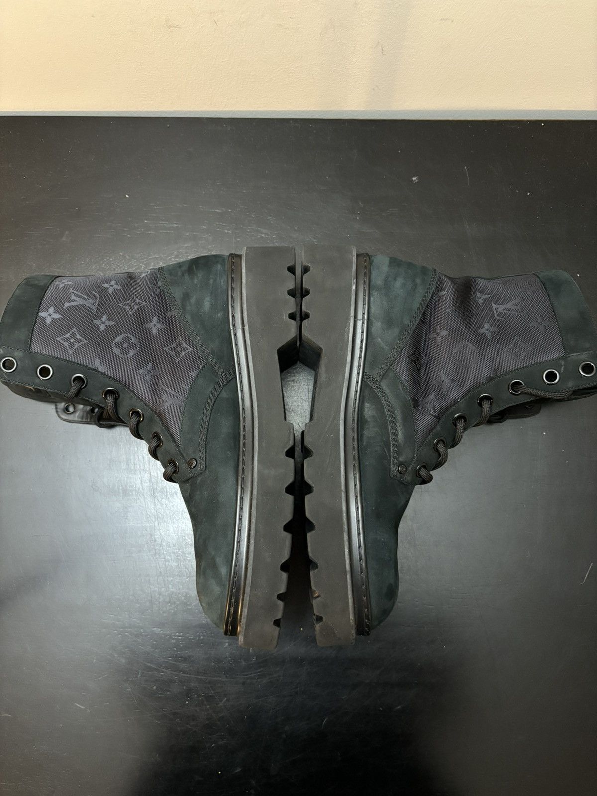Louis Vuitton Louis Vuitton Monogram Nubuck Landscape Ranger Boots Black Size US 10.5 / EU 43-44 - 3 Thumbnail
