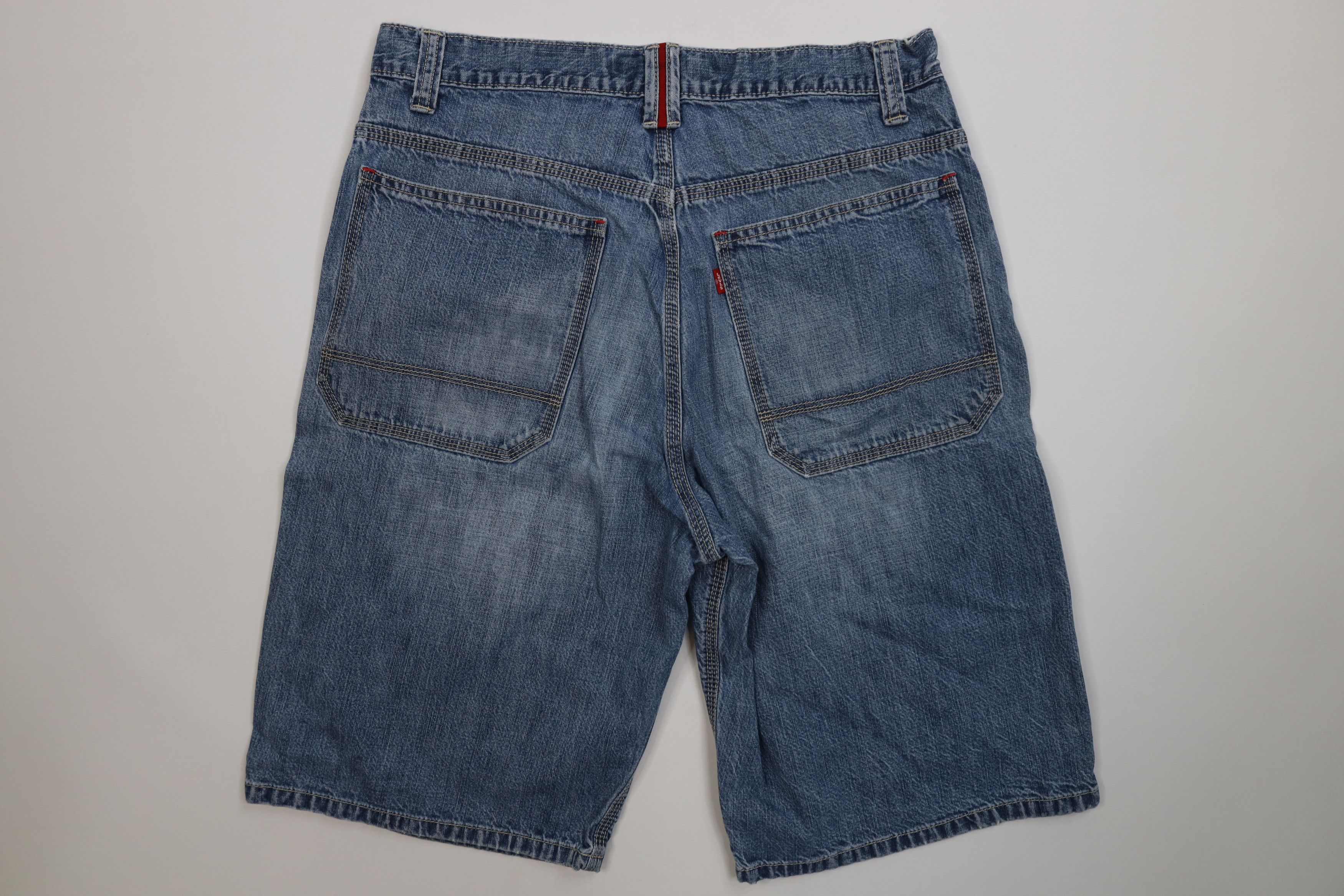 Levi's Vintage Y2K 2003 Levis Worker Big Pocket Dungaree Shorts Size US 33 - 9 Thumbnail