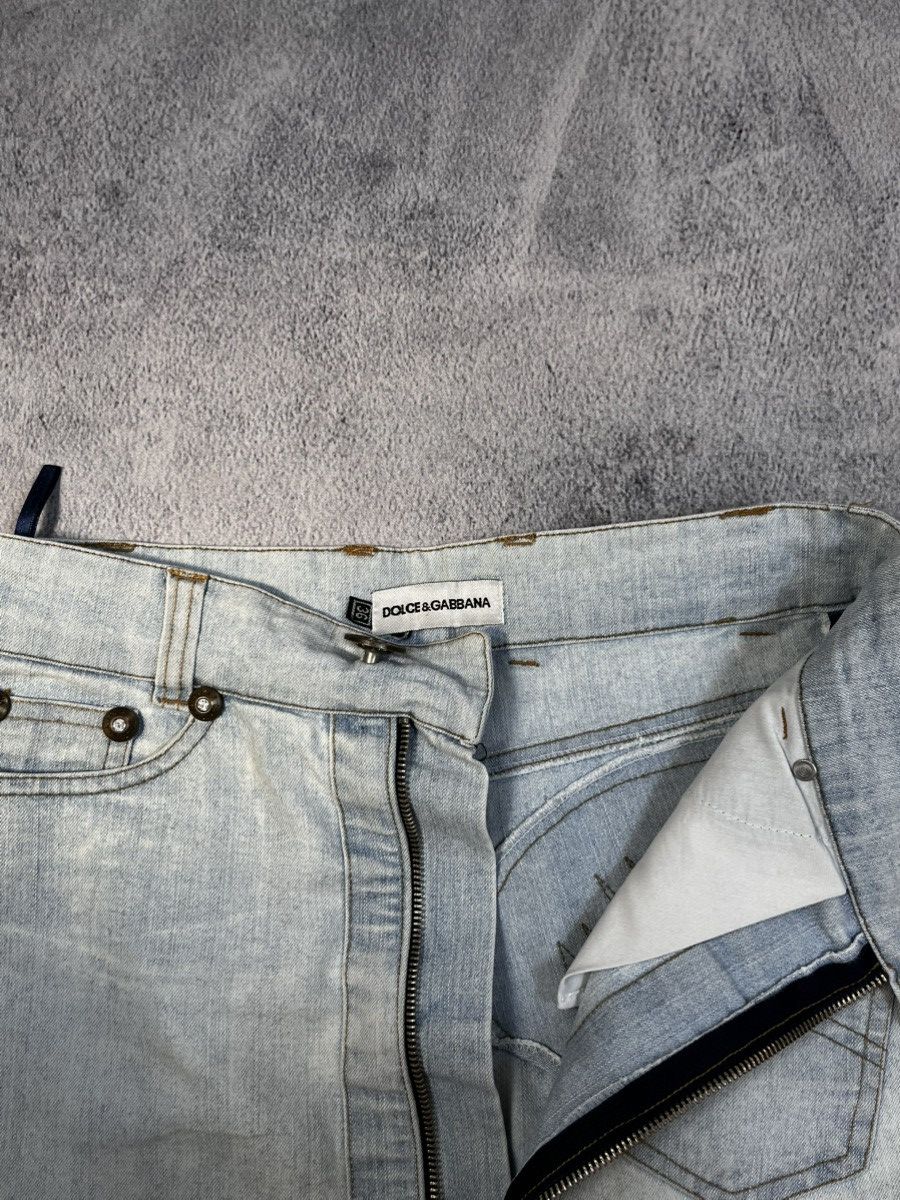 Japanese Brand × Vintage Vintage Y2K Dolce Gabbana style faded zip mini skirt Size 25" / US 0 / IT 36 - 5 Thumbnail
