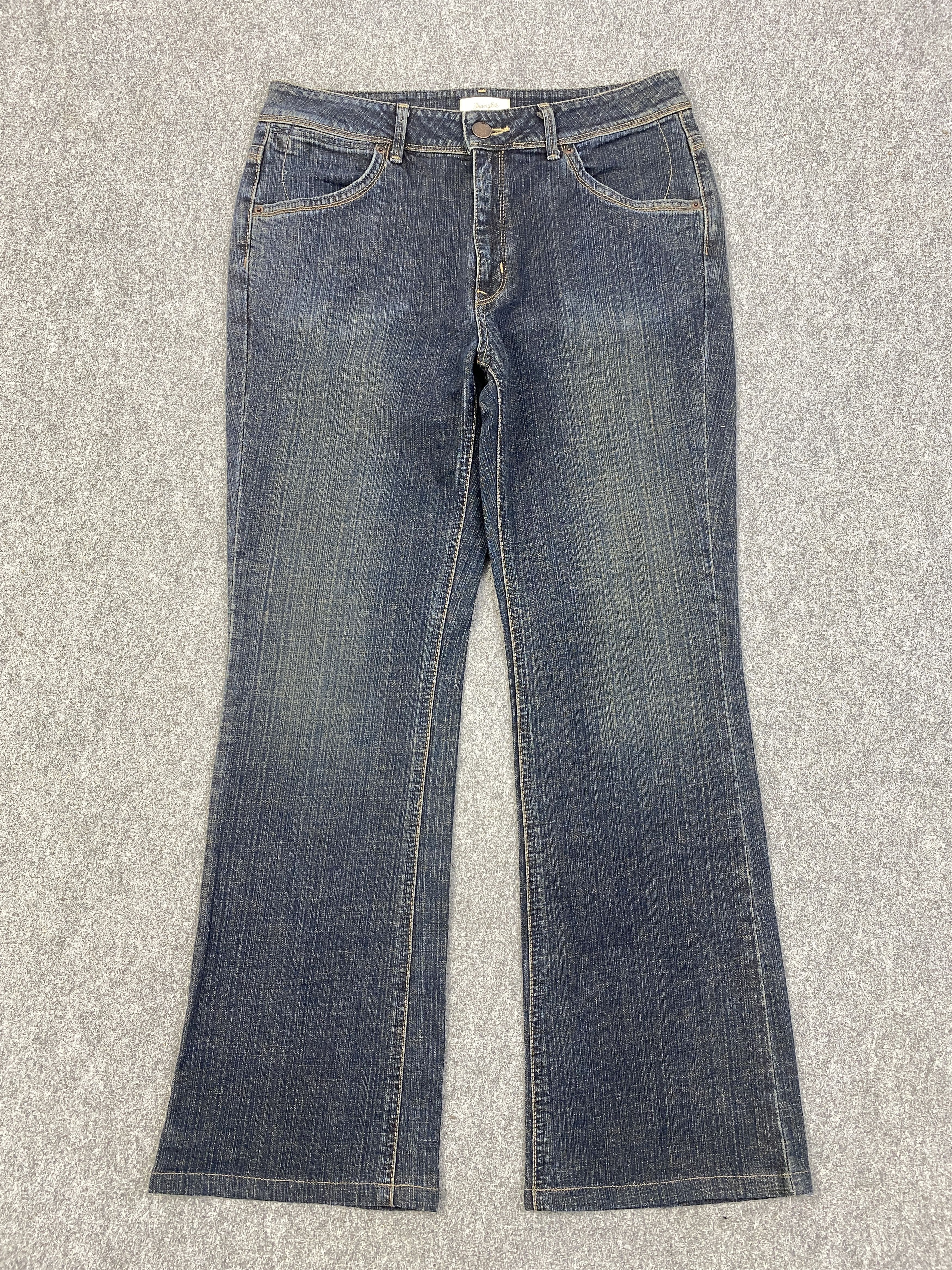 Wrangler Vintage Wrangler Blue Black Bootcut Denim DP2845 Size US 31 - 1 Thumbnail