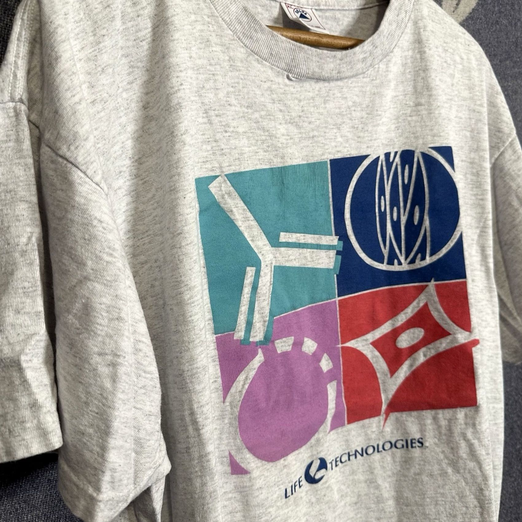 Delta VINTAGE Delta Pro Weight T-Shirt Men XL Gray USA 90s Tech Size US XL / EU 56 / 4 - 2 Thumbnail