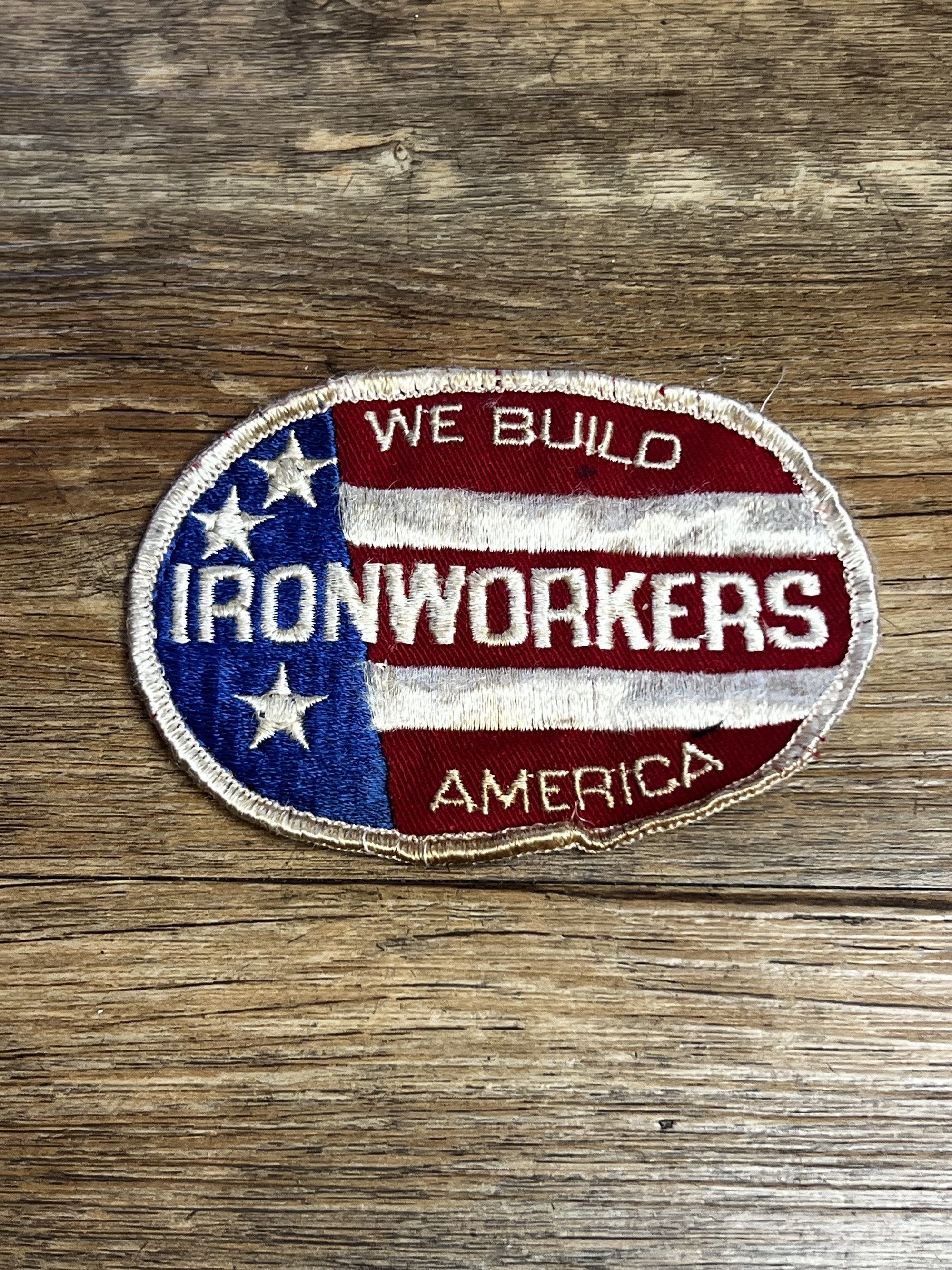 Vintage Vintage 1970's "We Build America" Ironworkers Union Patch Size ONE SIZE - 5 Thumbnail