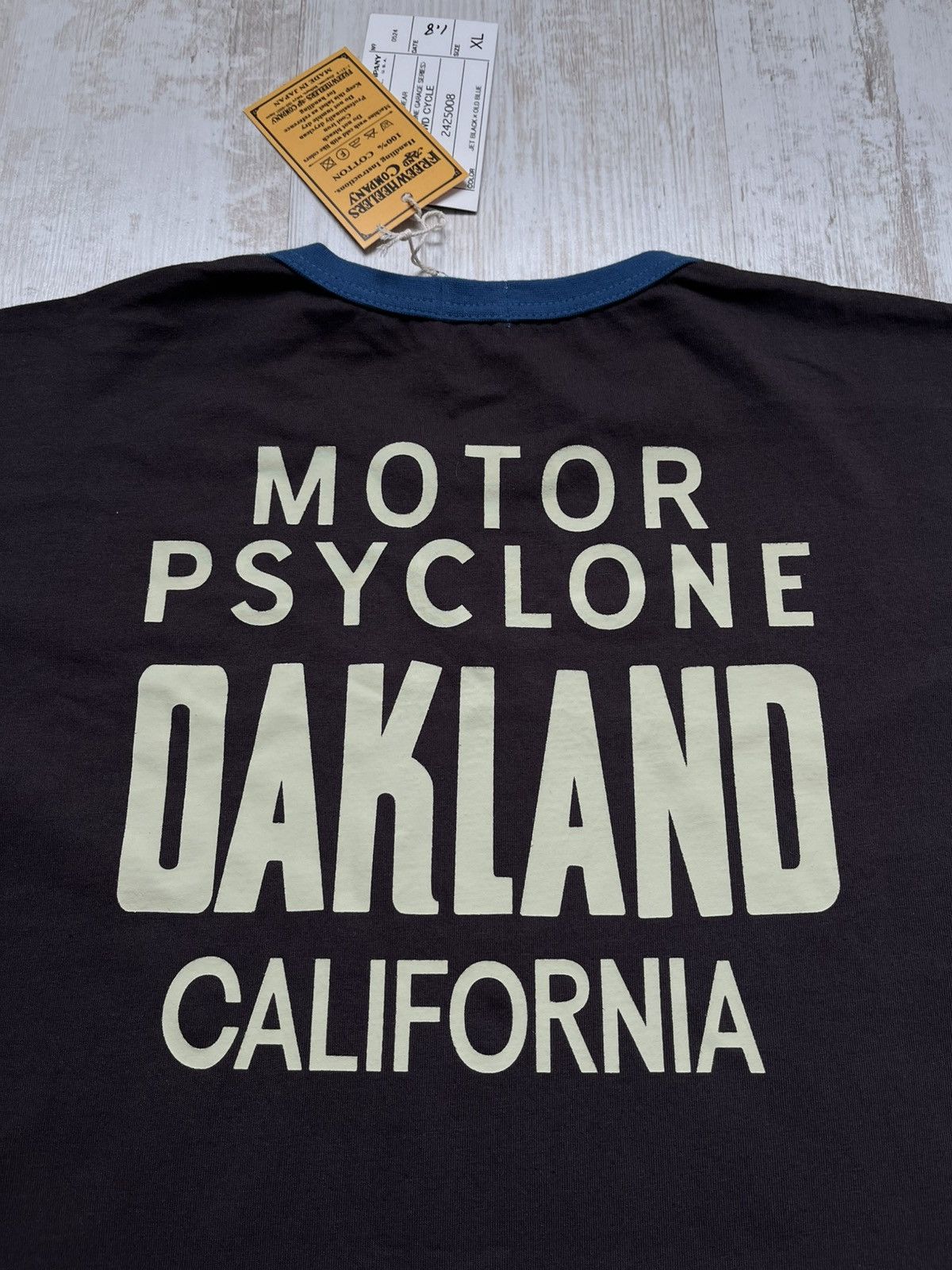 Freewheelers Power Wear Motor Psyclone LEWD CYCLE Brown T-Shirt Japan Size US XL / EU 56 / 4 - 6 Thumbnail