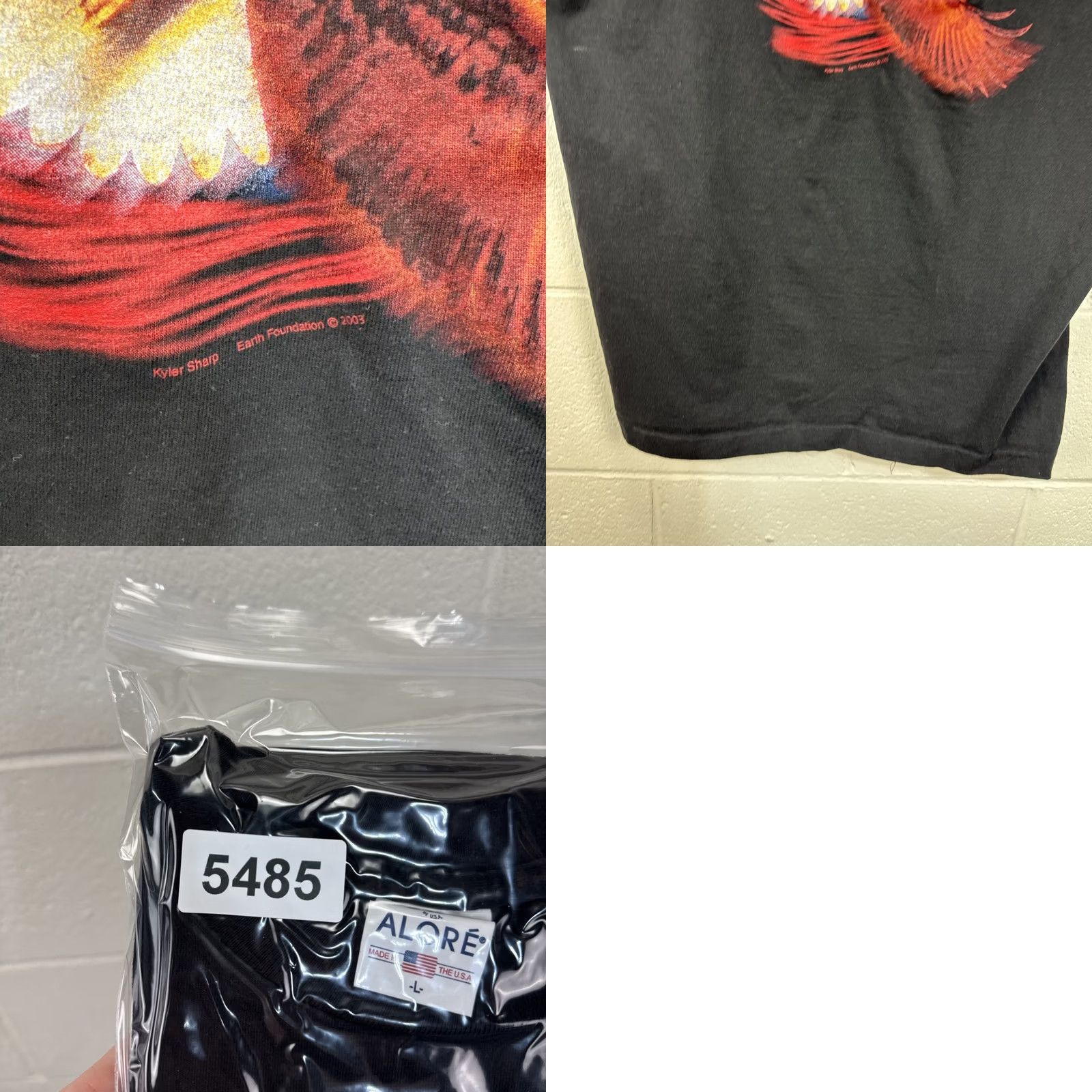 Vintage VINTAGE American Spirit T Shirt Motorcycle Biker Born To Be Wild Eagle Large Black Cotton Alore Size US L / EU 52-54 / 3 - 10 Thumbnail