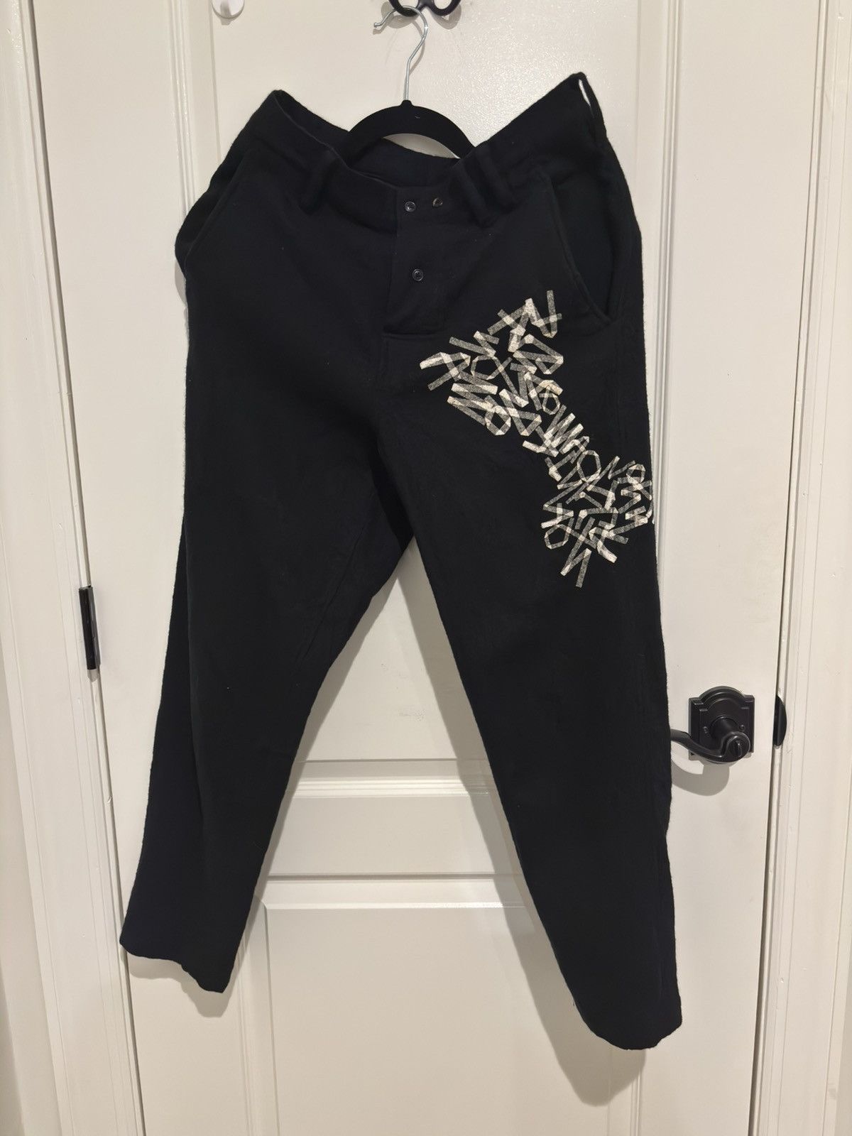 Yohji Yamamoto Yohji Yamamoto aw15 tape print pants Size US 31 - 2 Thumbnail